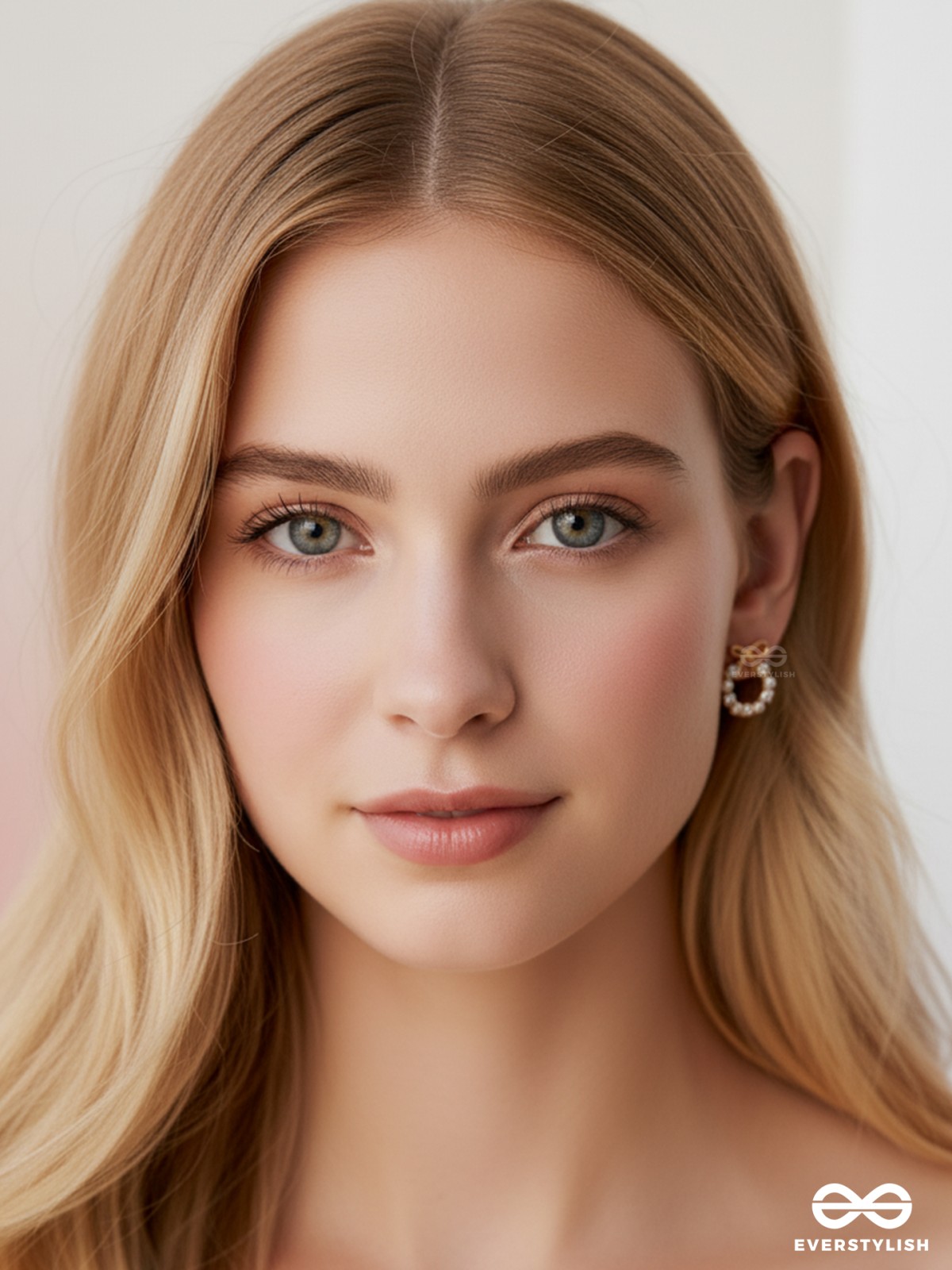 Pearl-fect Bows - Pearl and CZ Stone Studded Golden Earrings