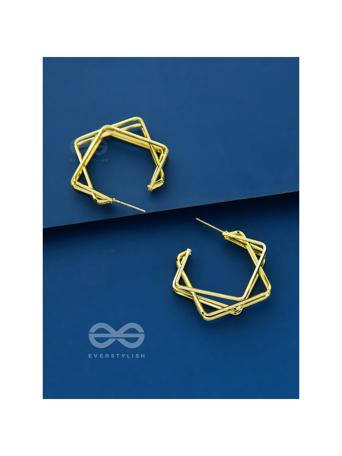 Geometrical Maze- Golden Earrings