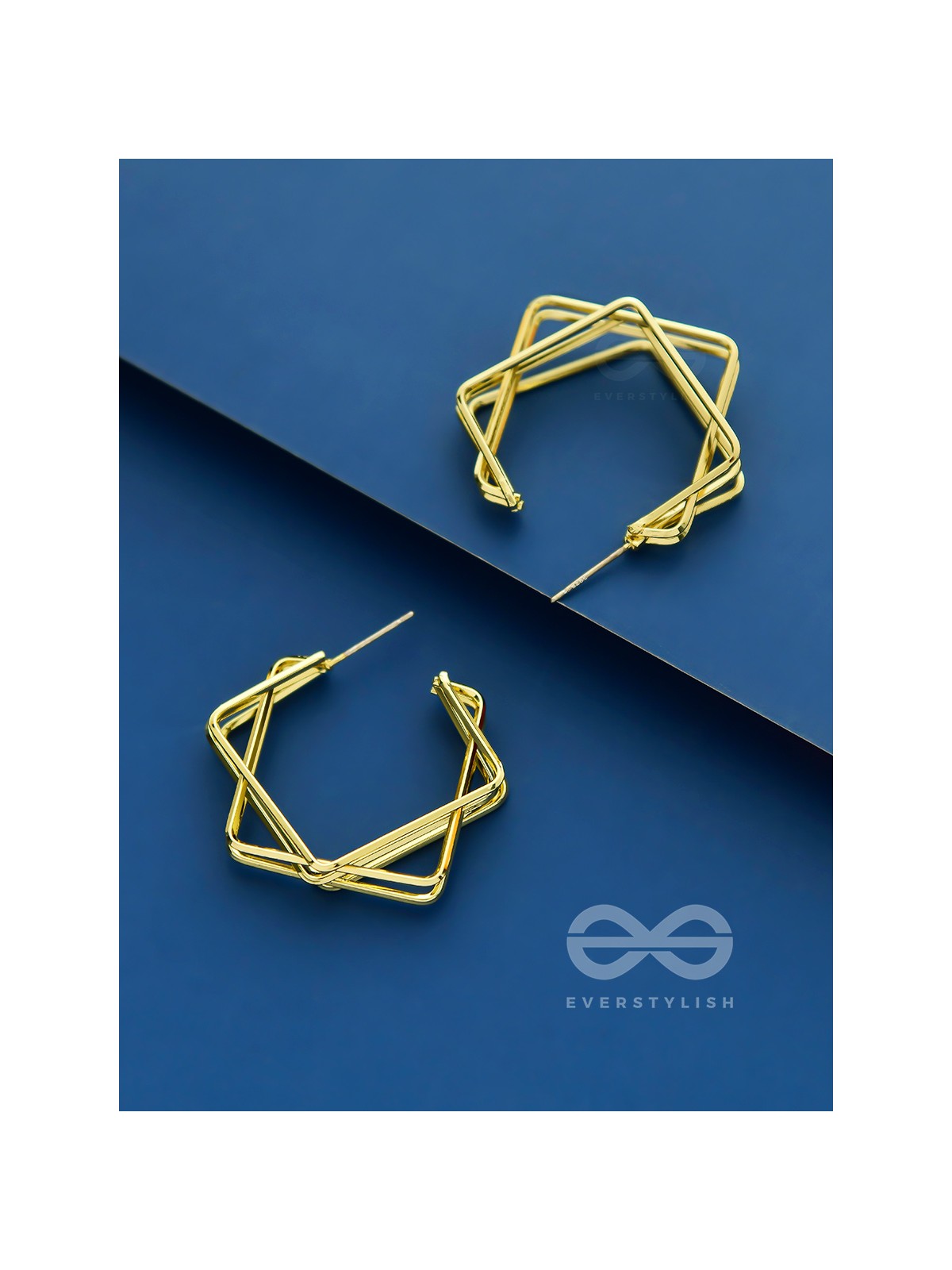 Geometrical Maze- Golden Earrings