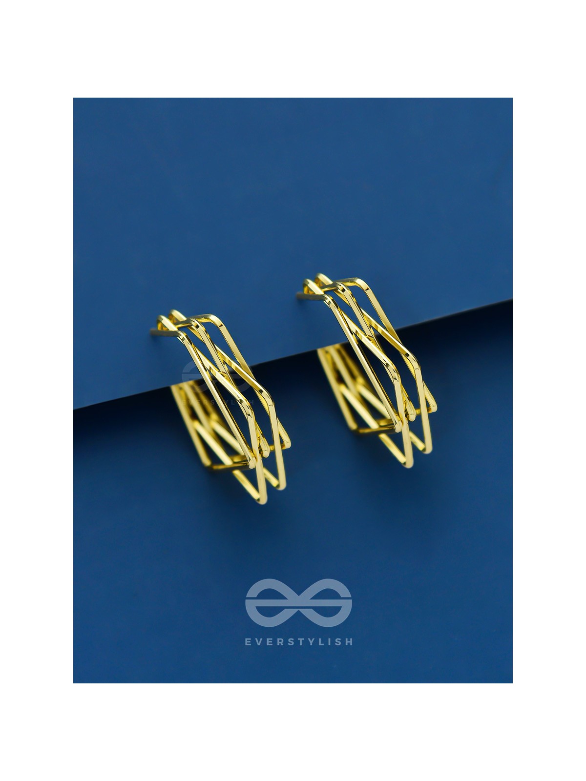 Geometrical Maze- Golden Earrings