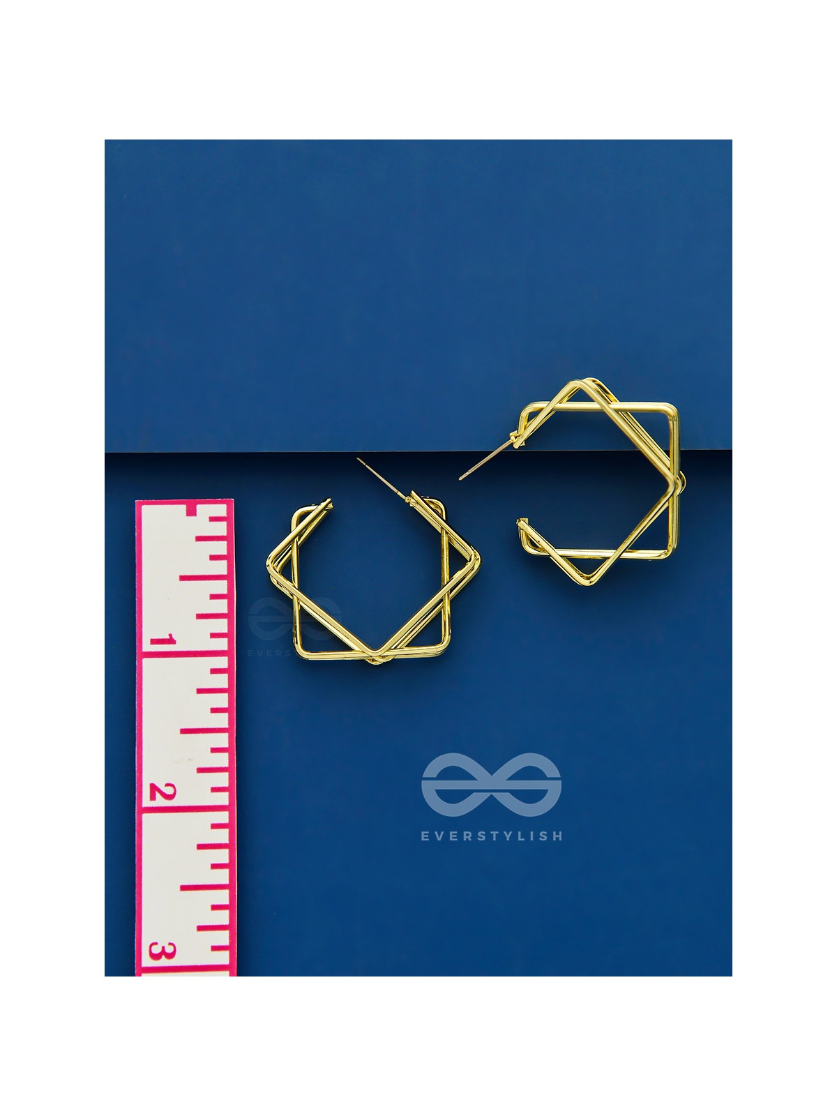 Geometrical Maze- Golden Earrings