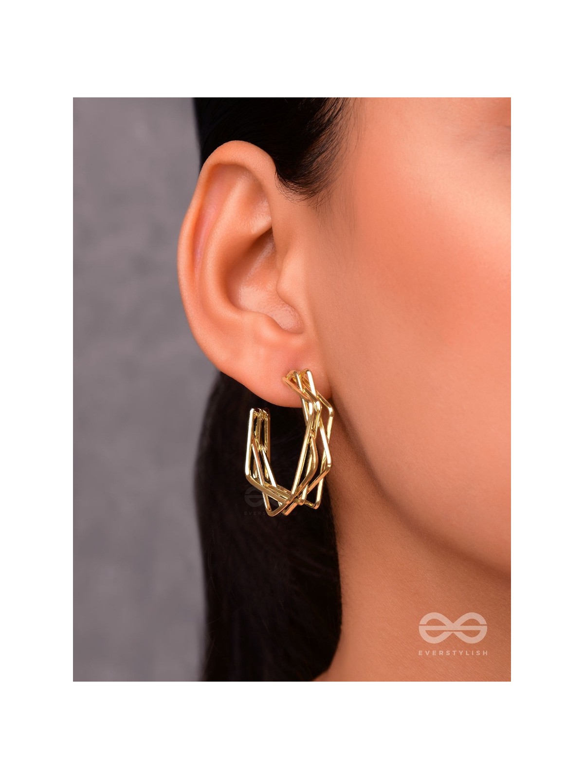 Geometrical Maze- Golden Earrings