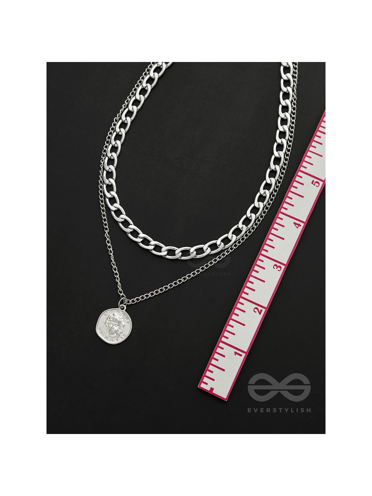 The Double Decker- Double Layer Silver Necklace