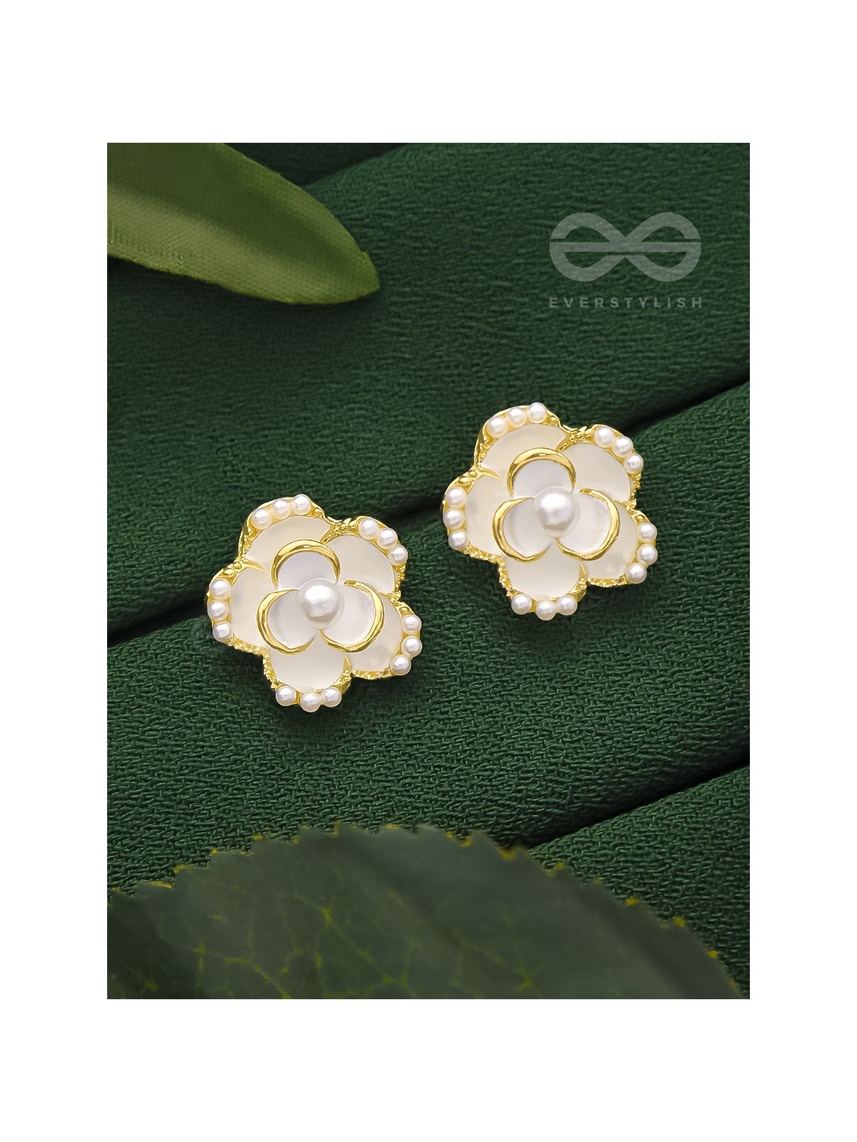 The Milky Way- Golden Pearl Earrings