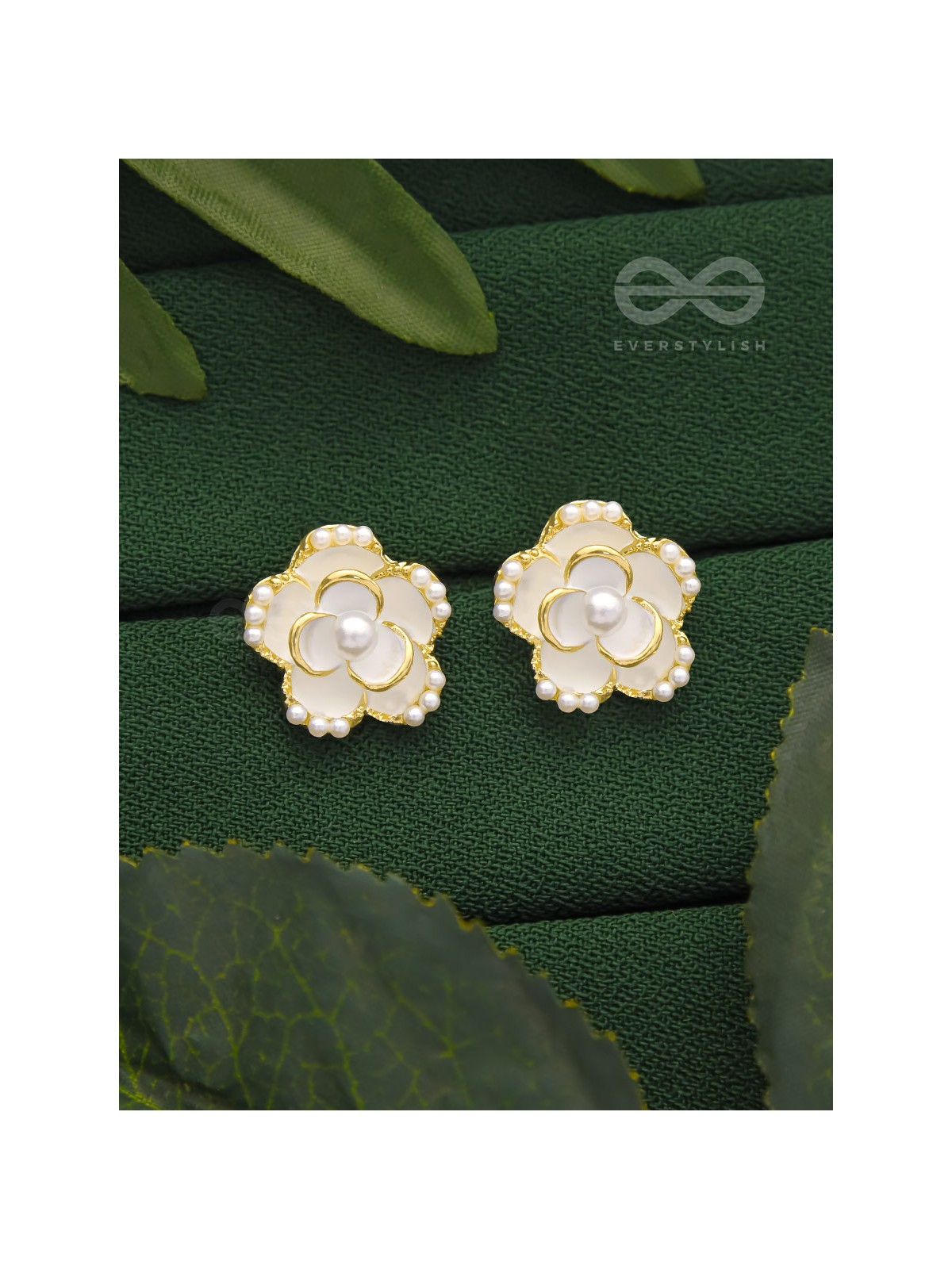 The Milky Way- Golden Pearl Earrings