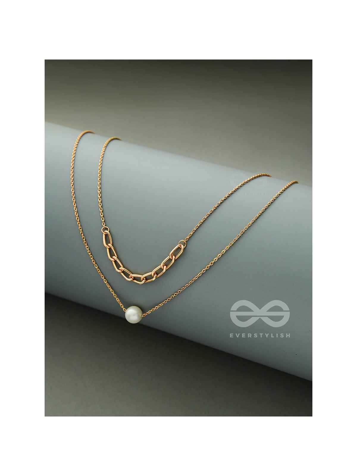 Bond Of Pearl- Golden Layered Necklace With Anti-Tarnish Coating 