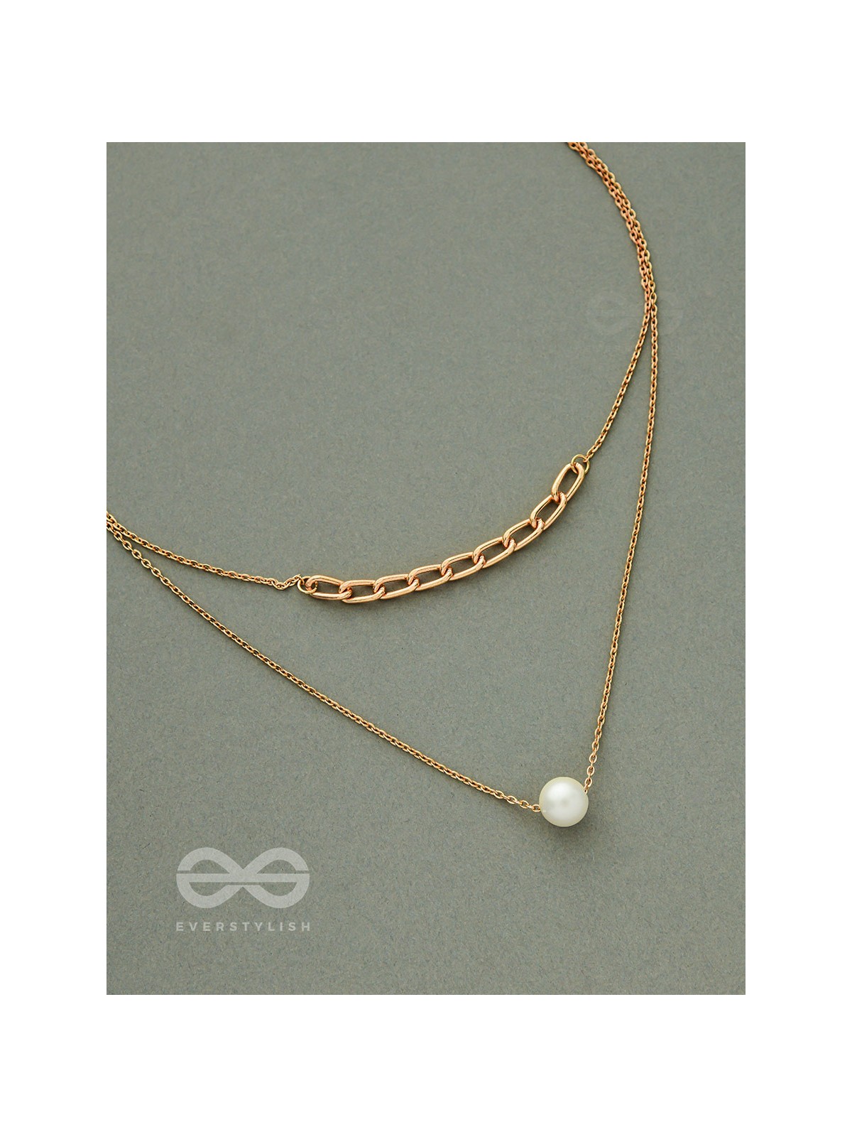 Bond Of Pearl- Golden Layered Necklace With Anti-Tarnish Coating 
