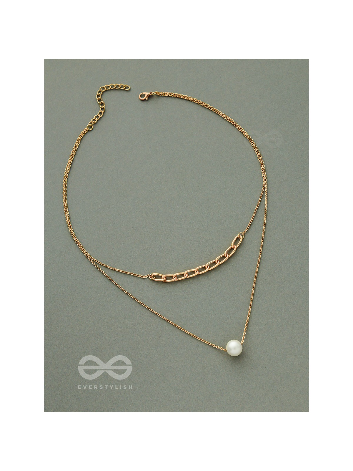 Bond Of Pearl- Golden Layered Necklace With Anti-Tarnish Coating 