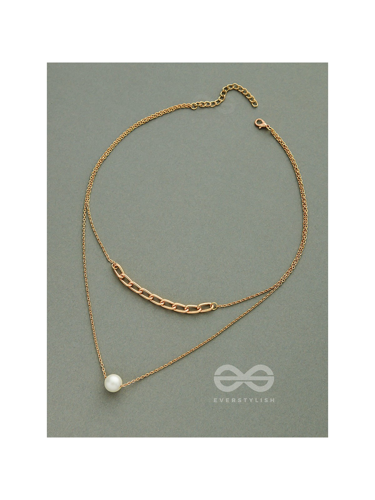 Bond Of Pearl- Golden Layered Necklace With Anti-Tarnish Coating 