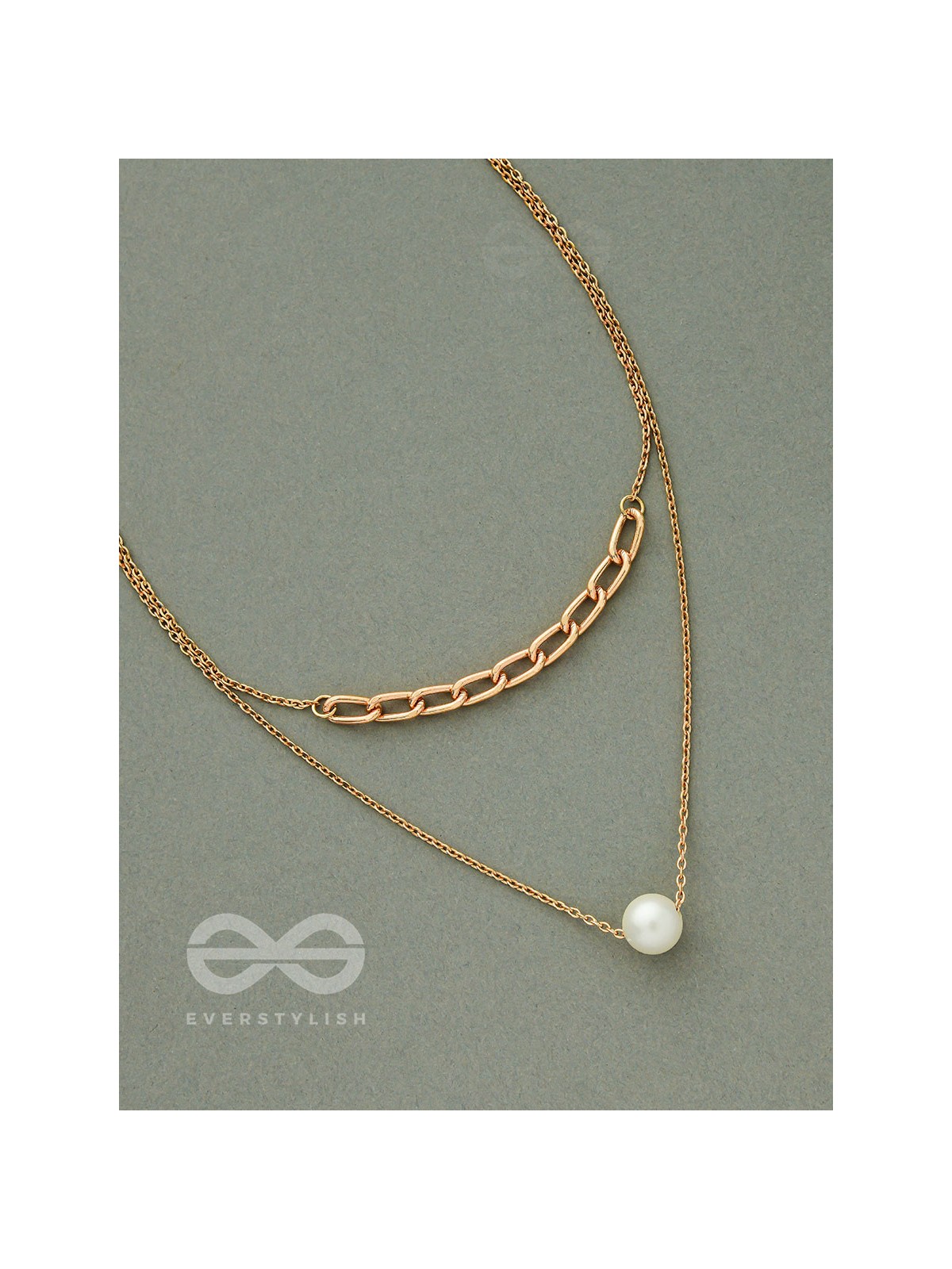 Bond Of Pearl- Golden Layered Necklace With Anti-Tarnish Coating 