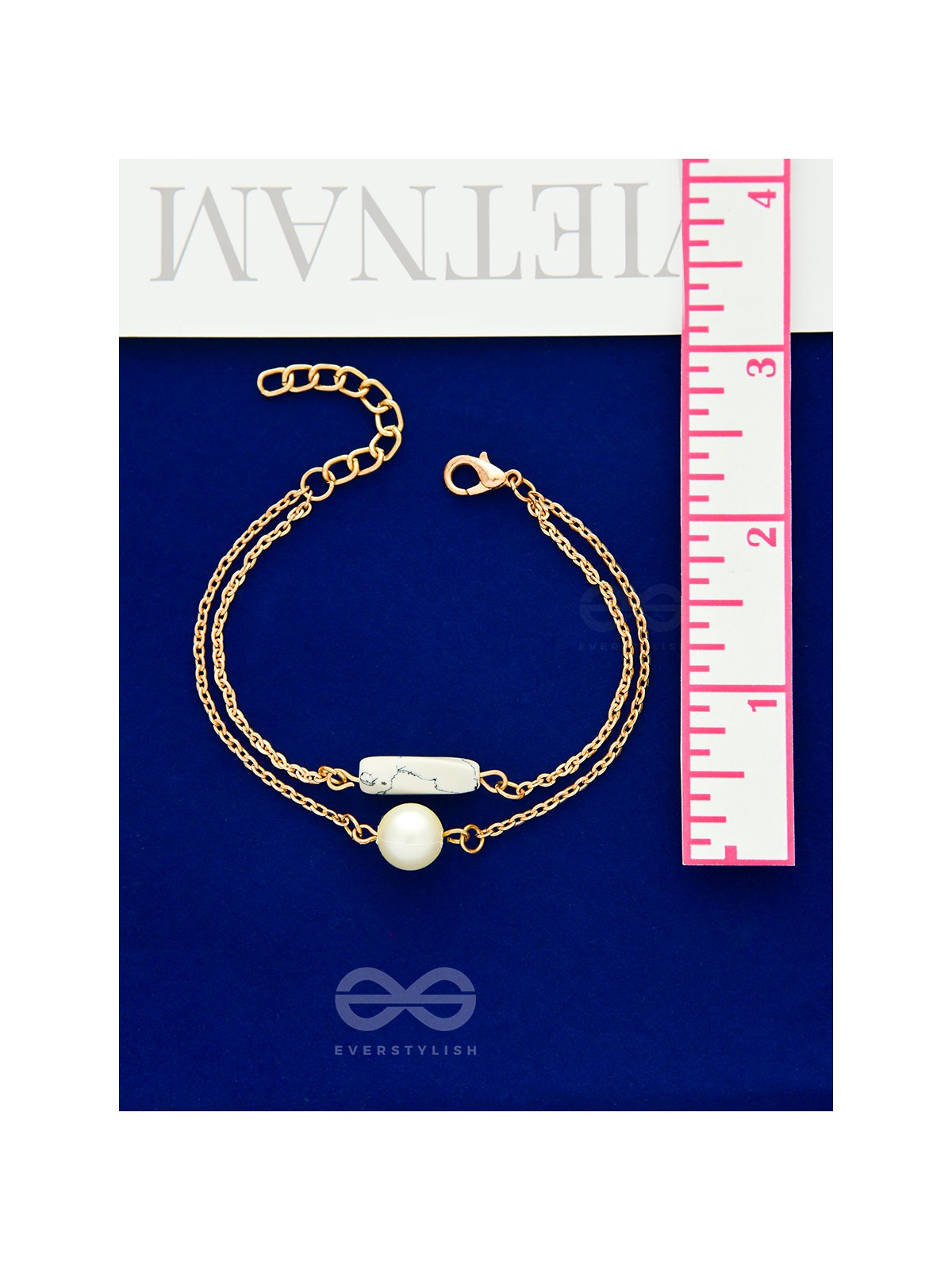 Treasures of Sea- Golden Pearl Bracelet