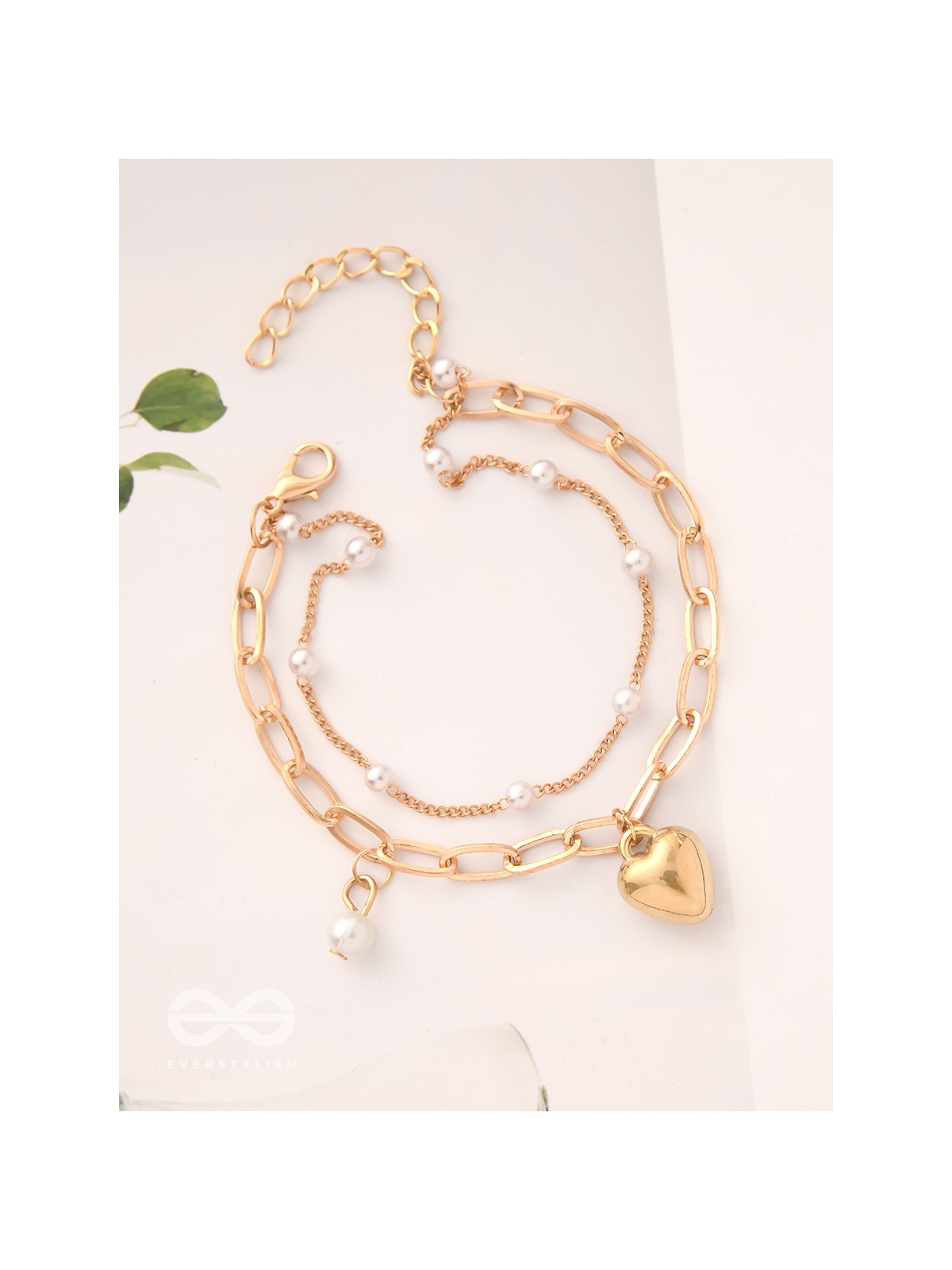 Bottom of Heart- Golden Layered Bracelet
