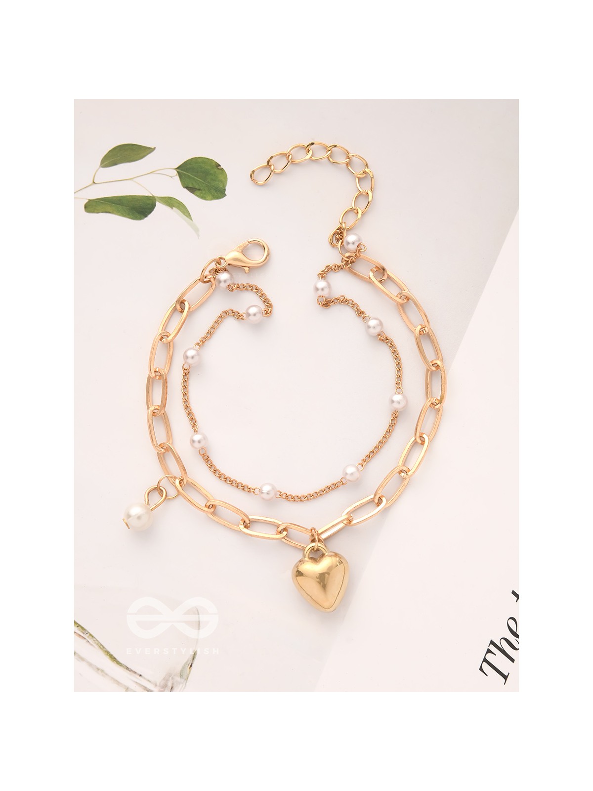 Bottom of Heart- Golden Layered Bracelet