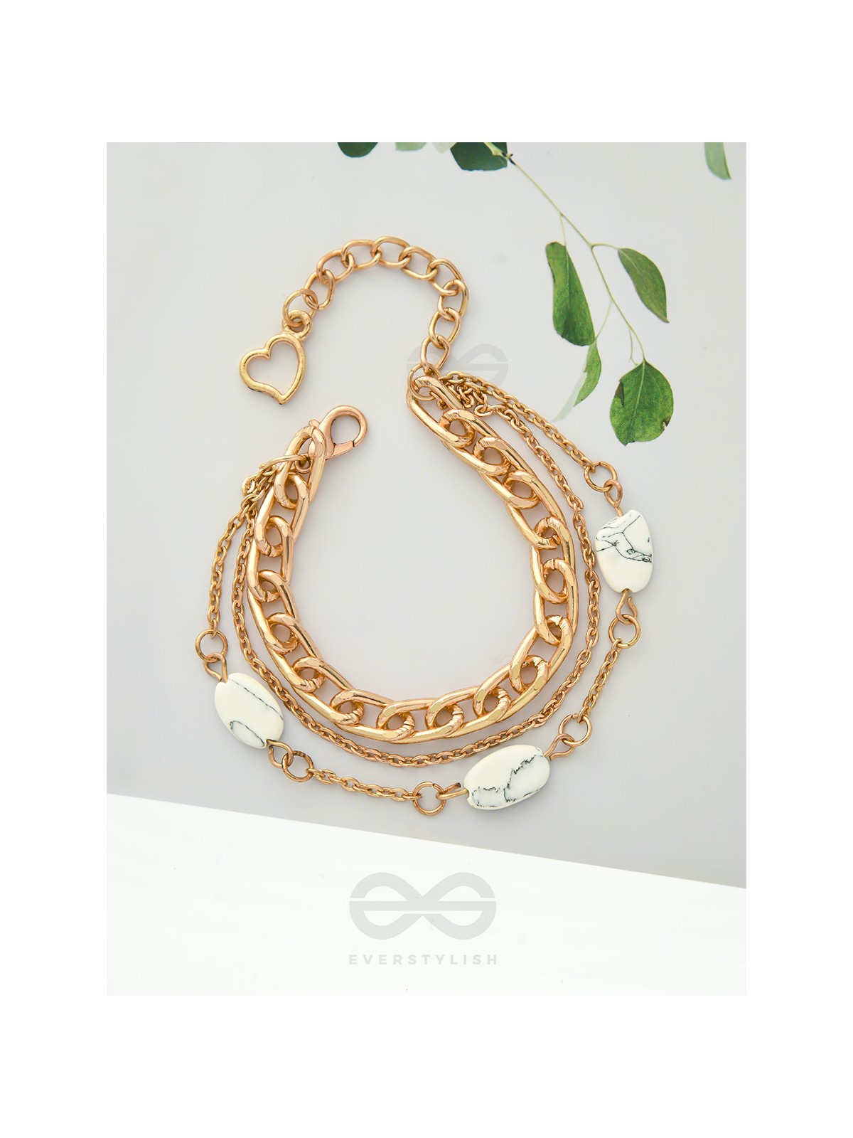 Stoned with Style- Golden Stone Bracelet