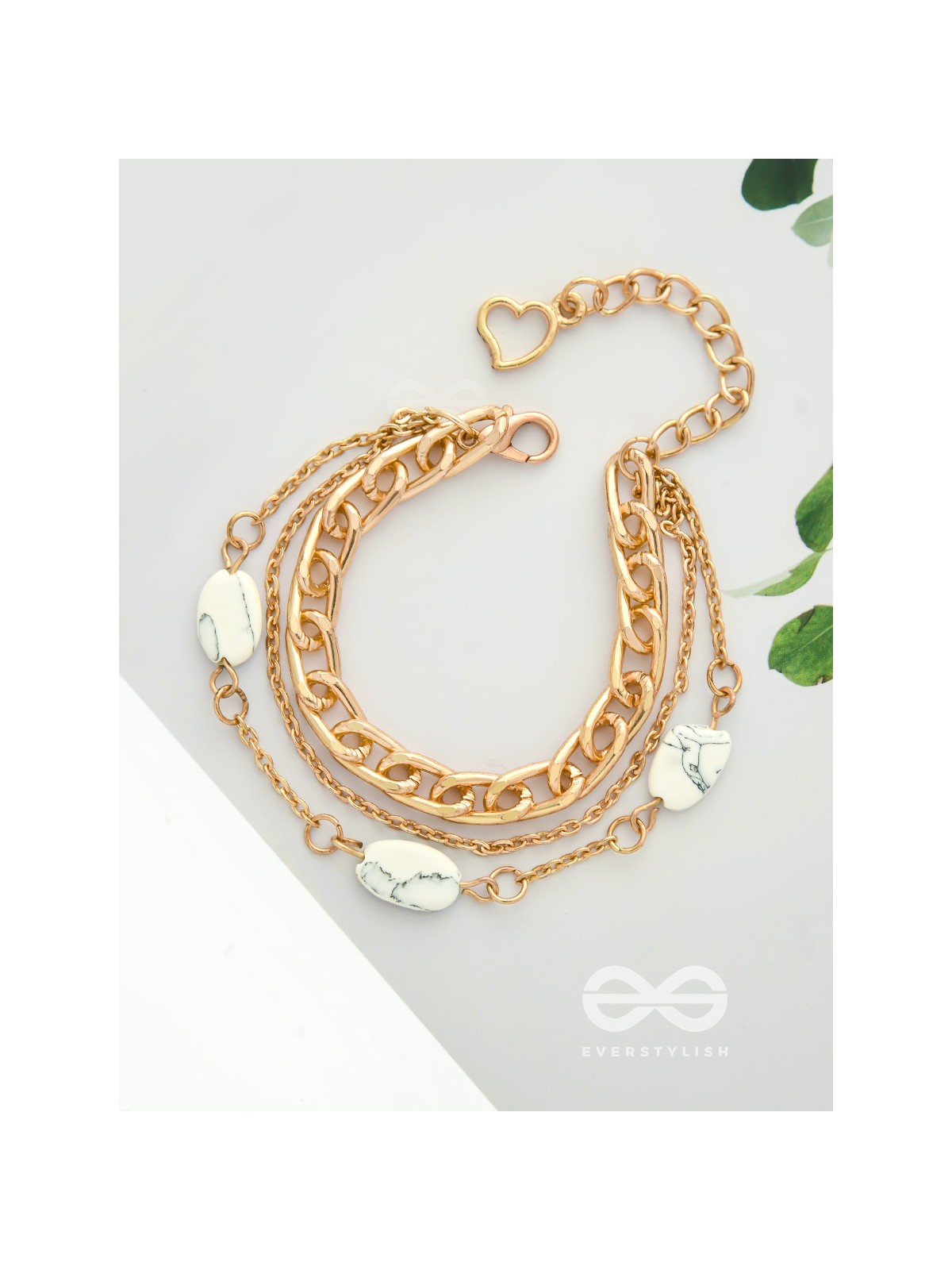 Stoned with Style- Golden Stone Bracelet