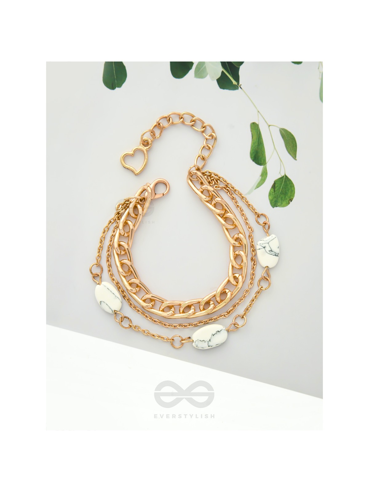 Stoned with Style- Golden Stone Bracelet