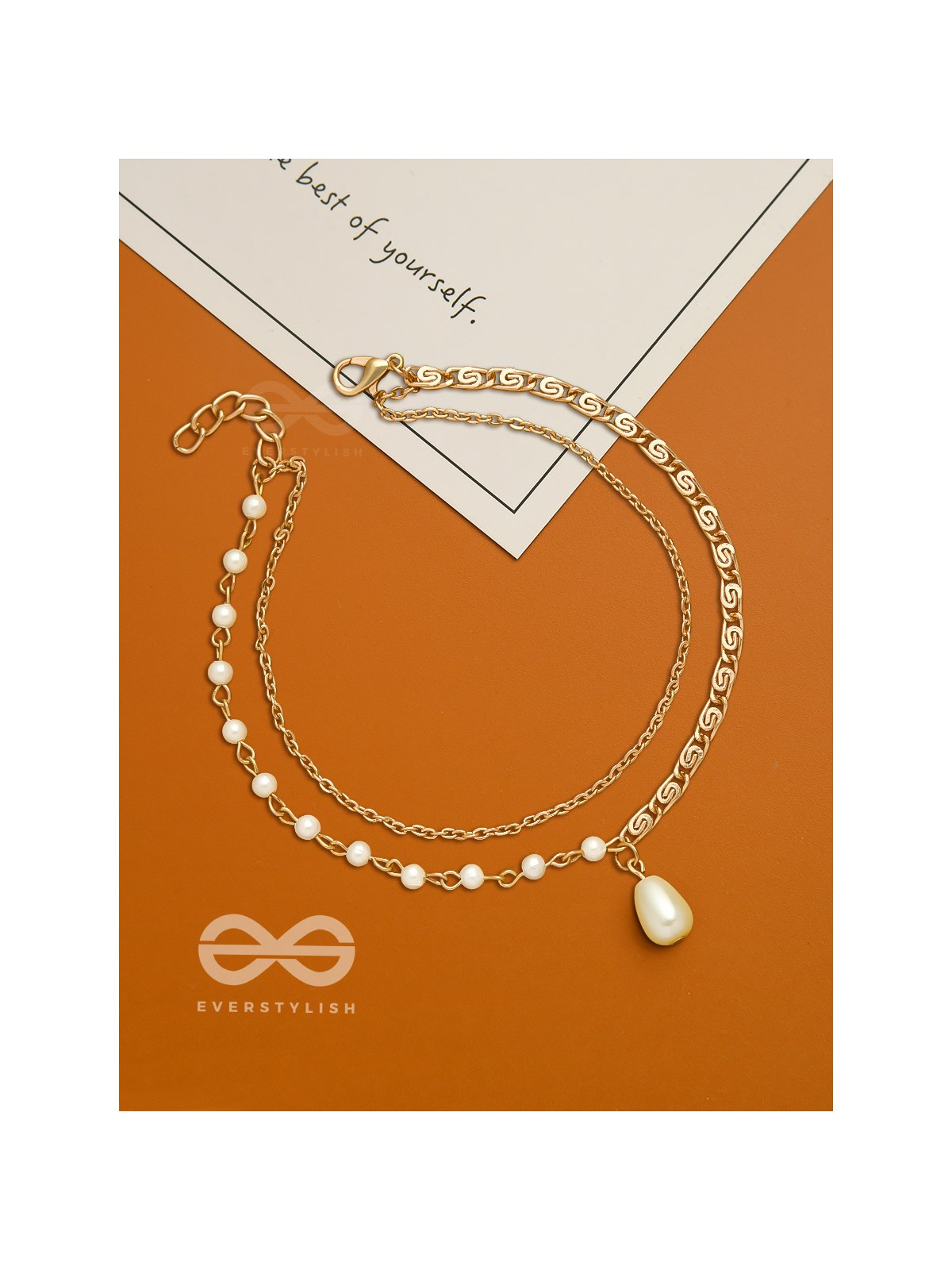 Pearlbound- Double Layer Golden Pearl Anklet