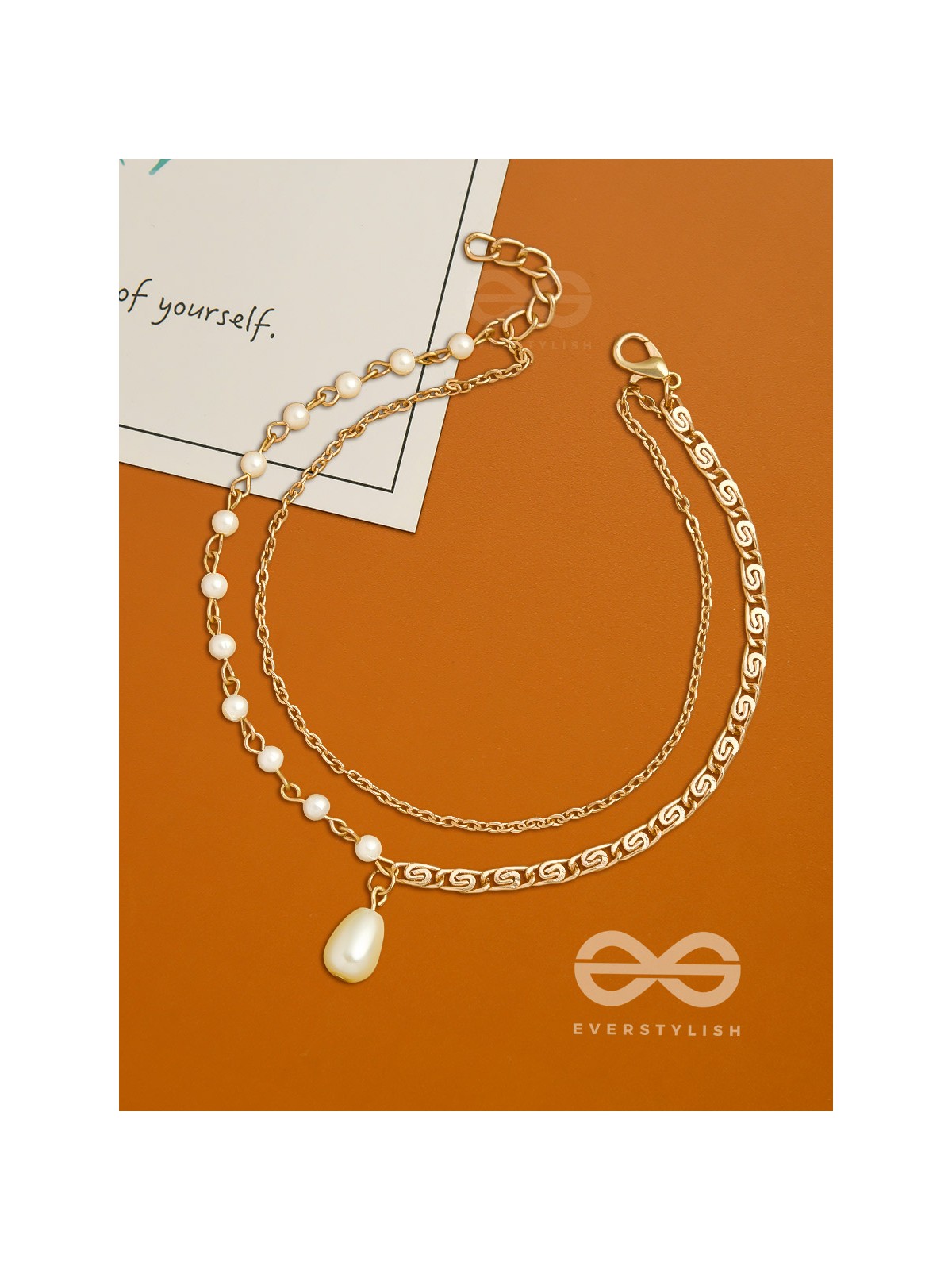 Pearlbound- Double Layer Golden Pearl Anklet