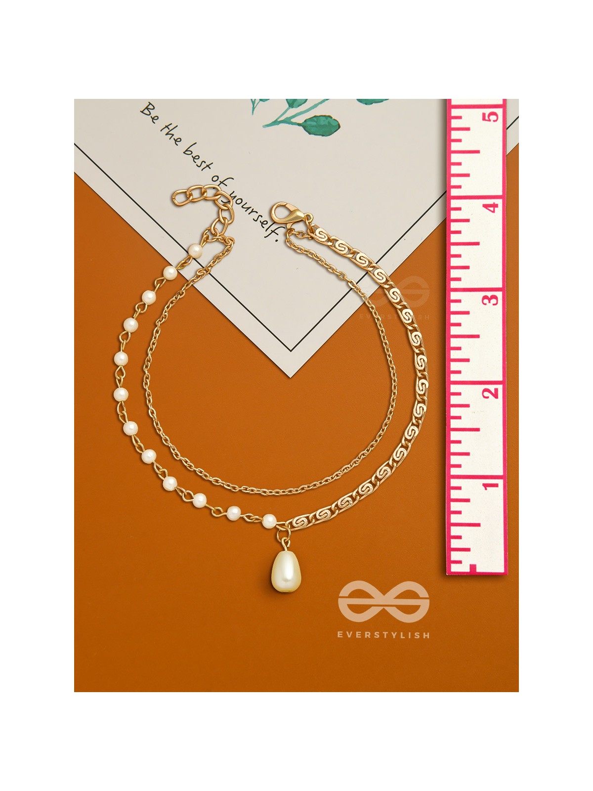 Pearlbound- Double Layer Golden Pearl Anklet