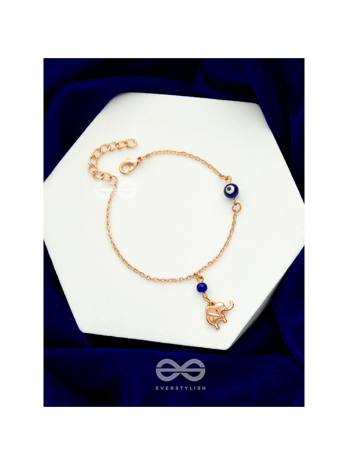 The Noble 'Charm'- Evil Eye Stones Studded Golden Anklet