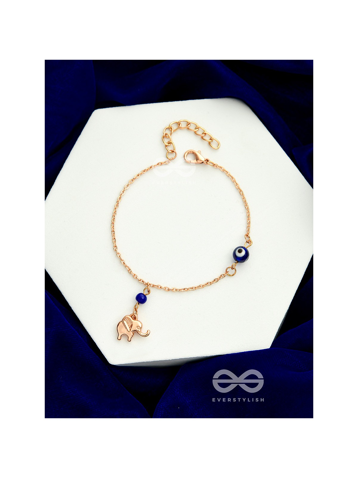 The Noble 'Charm'- Evil Eye Stones Studded Golden Anklet