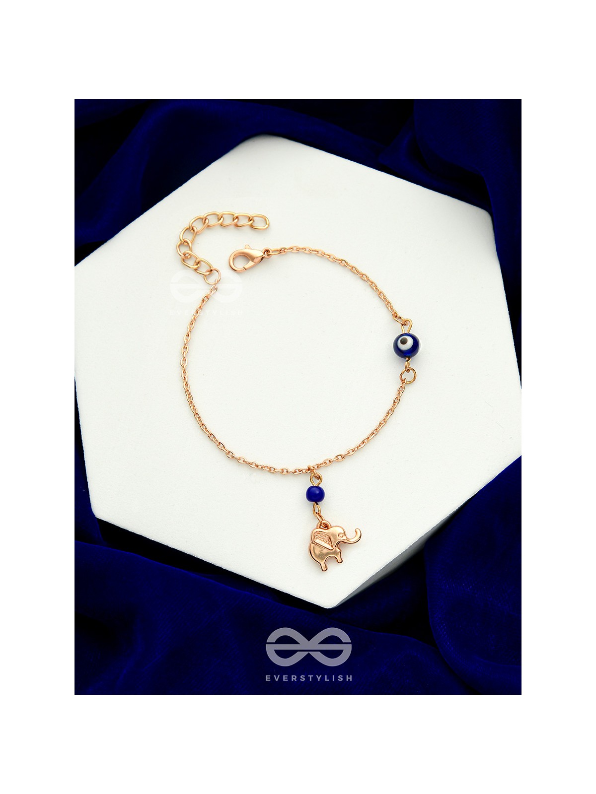 The Noble 'Charm'- Evil Eye Stones Studded Golden Anklet