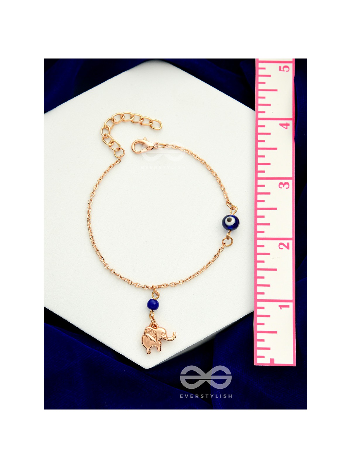 The Noble 'Charm'- Evil Eye Stones Studded Golden Anklet