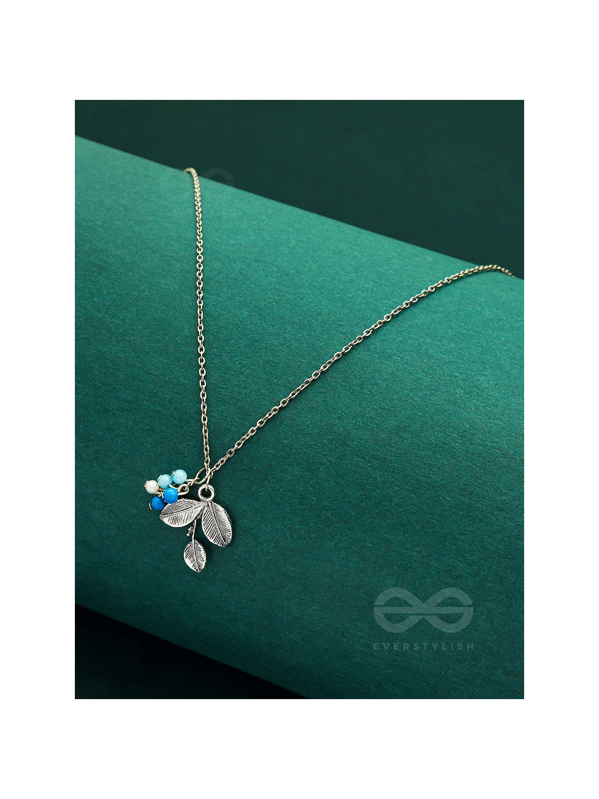 Frozen Forest- Silver and Blue Beads Necklace