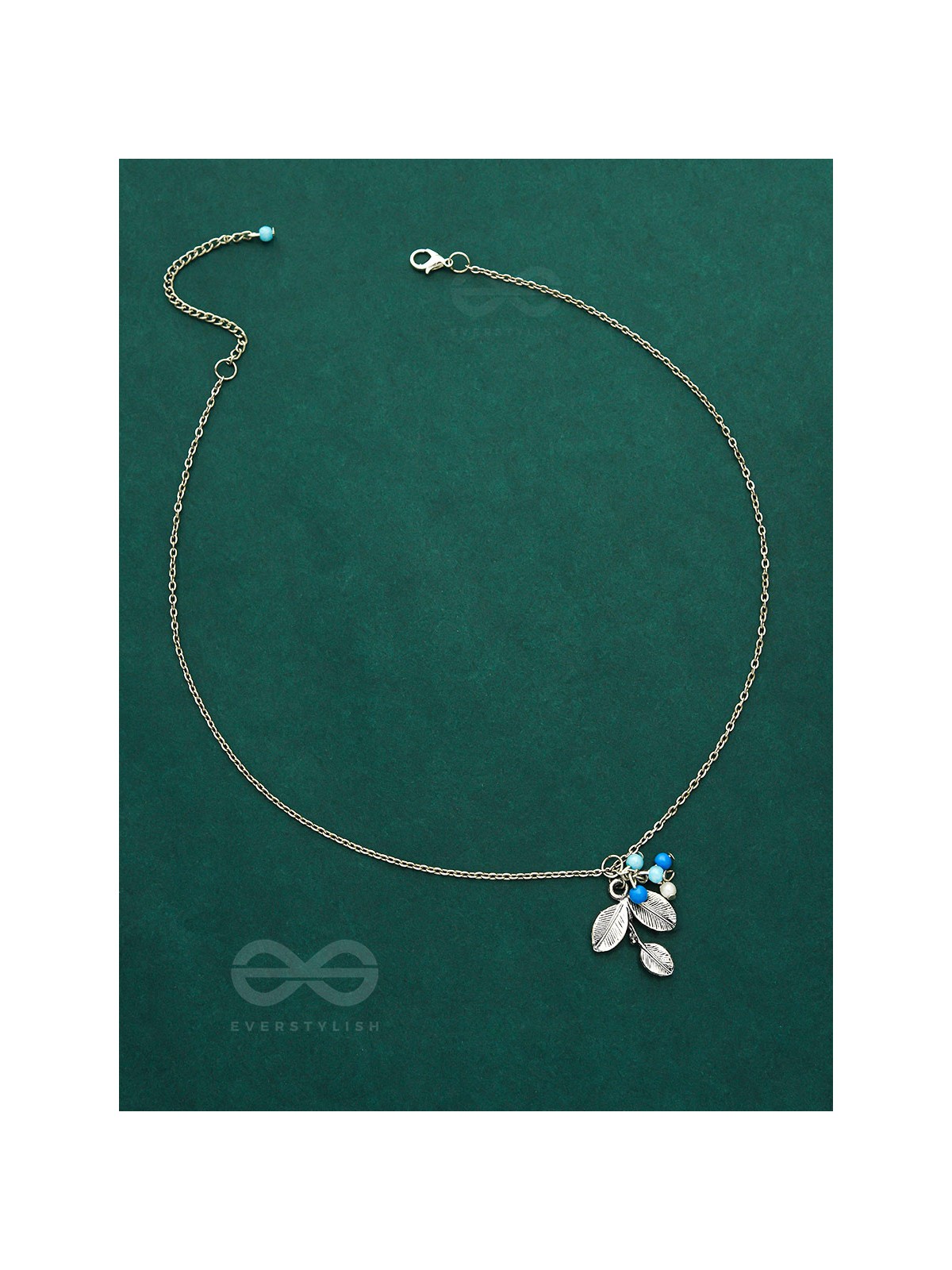 Frozen Forest- Silver and Blue Beads Necklace