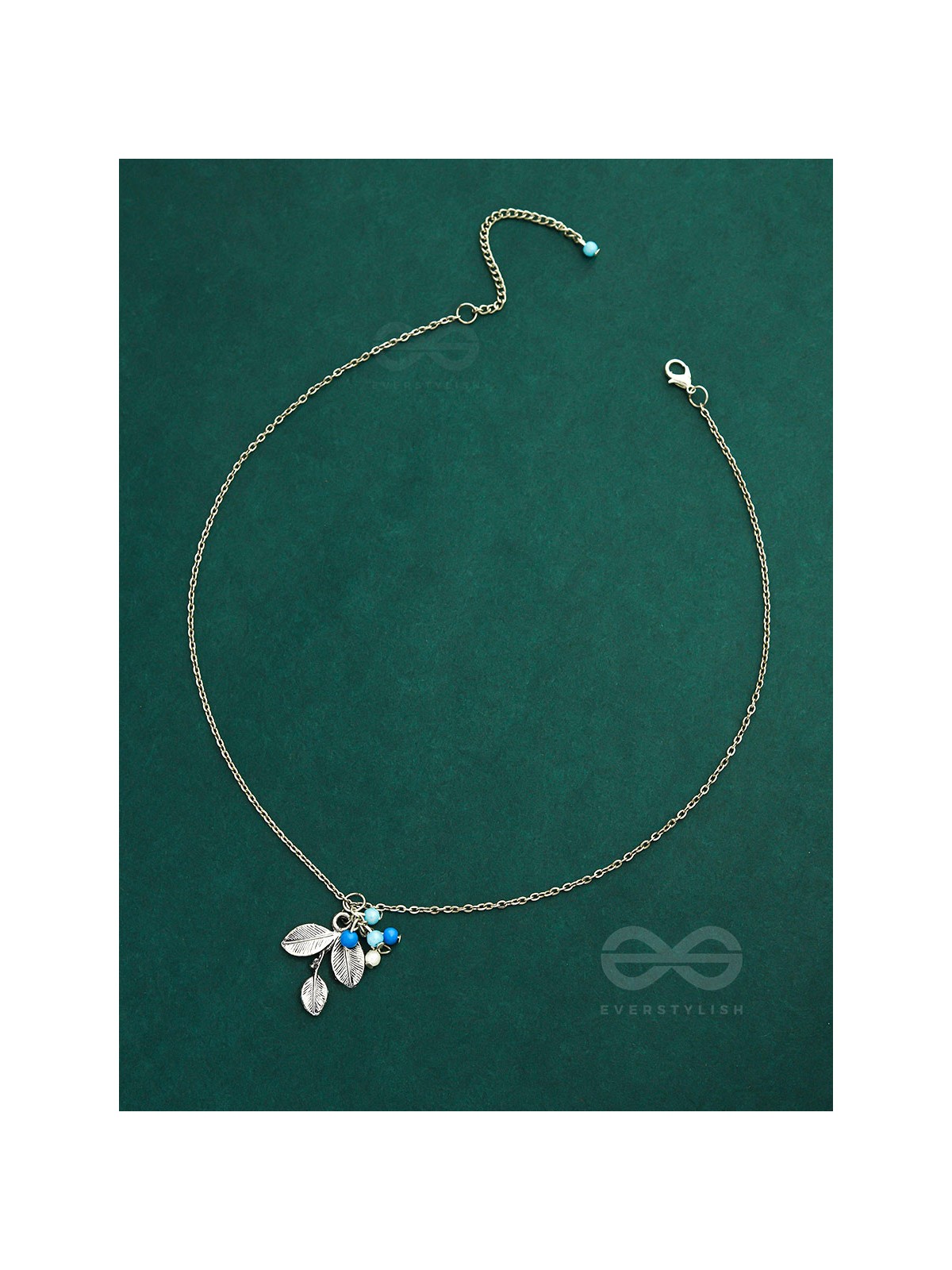 Frozen Forest- Silver and Blue Beads Necklace