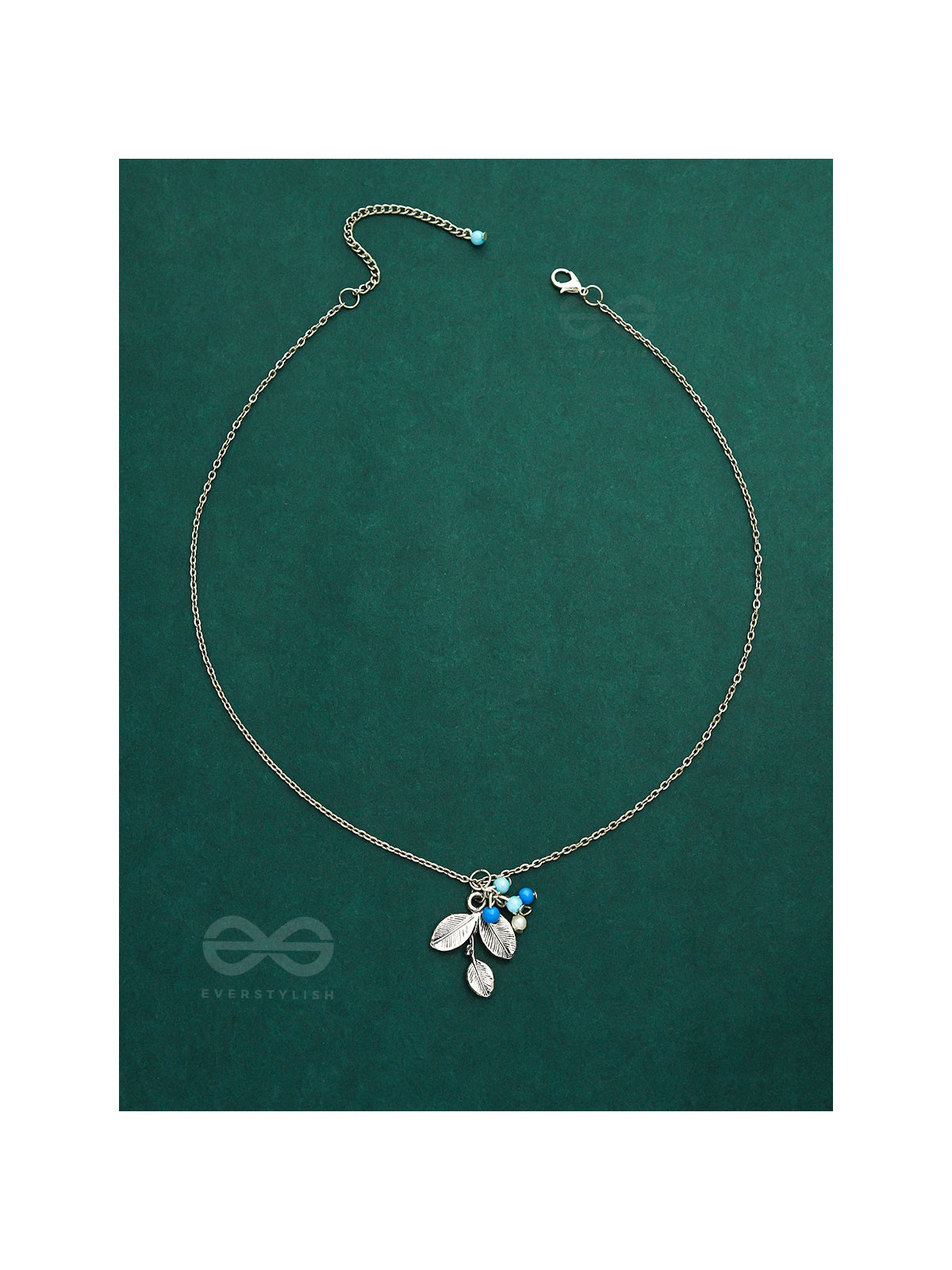 Frozen Forest- Silver and Blue Beads Necklace