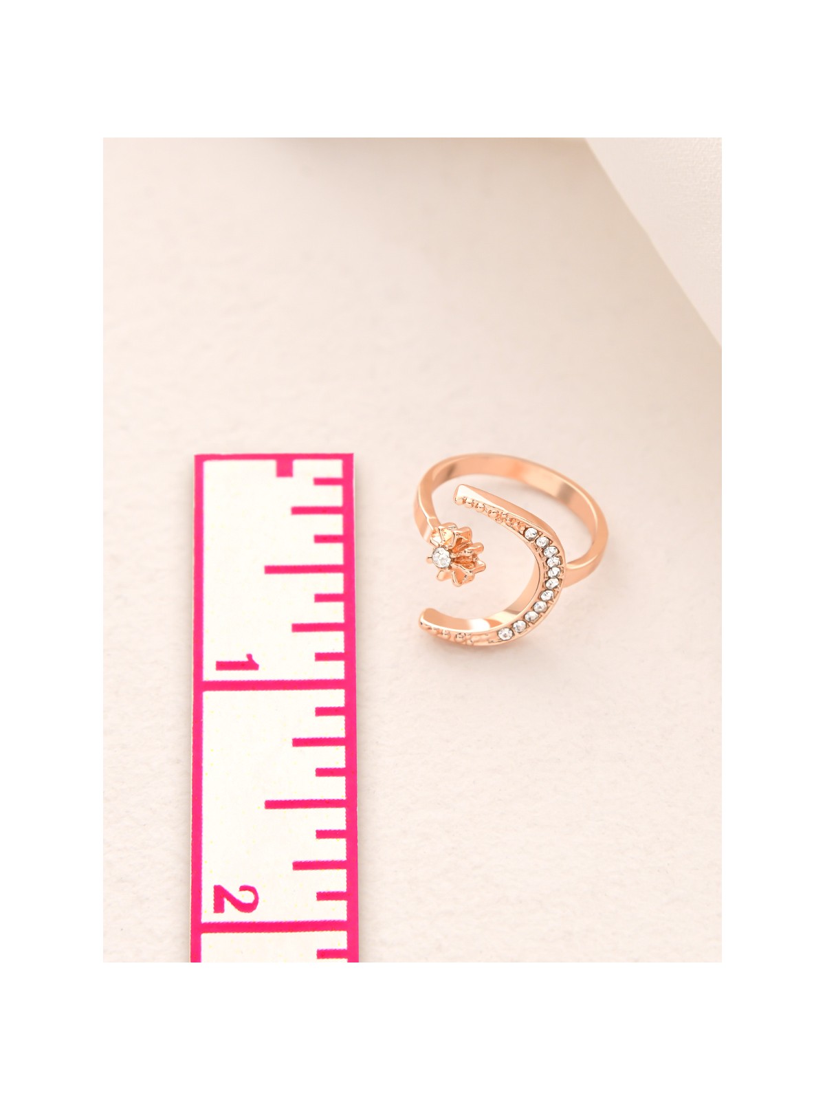 The Night Sky- Rose Golden Rhinestones Ring