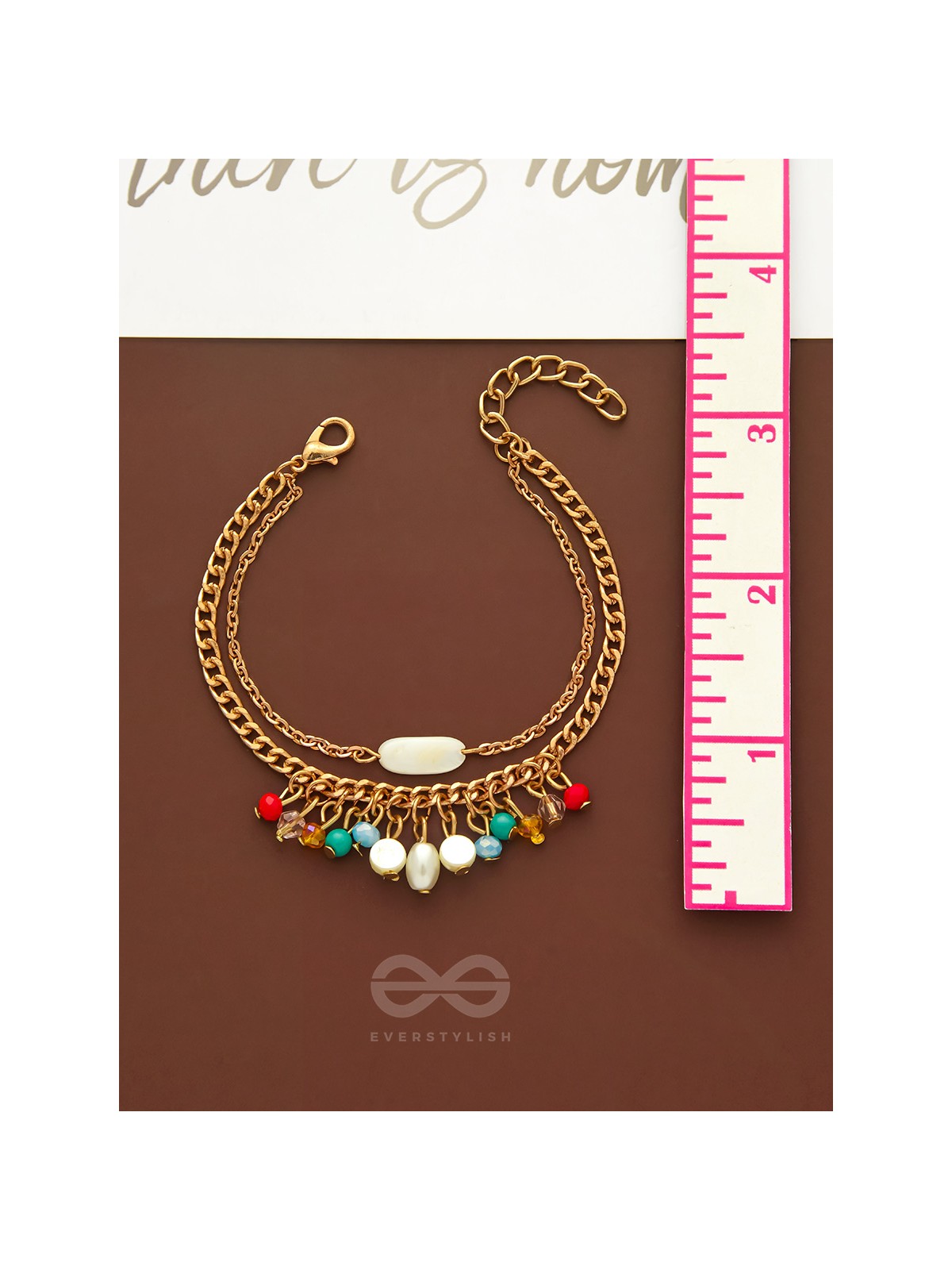 The Divine Galaxy- Pearls and Beads Studded Golden Bracelet
