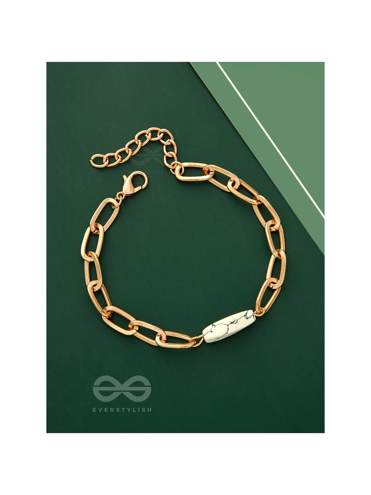 The Chain Reaction- Golden Stone Bracelet