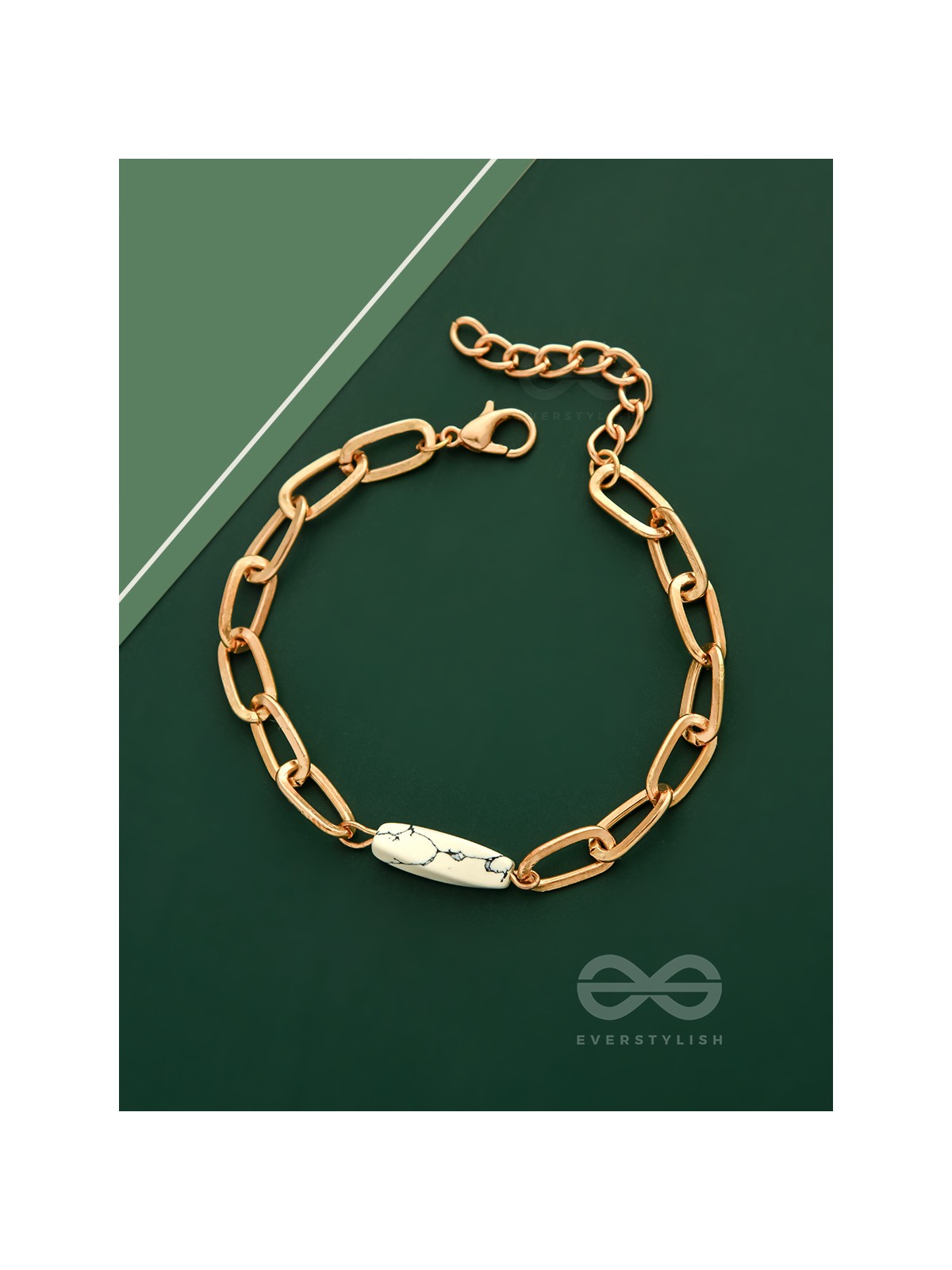 The Chain Reaction- Golden Stone Bracelet