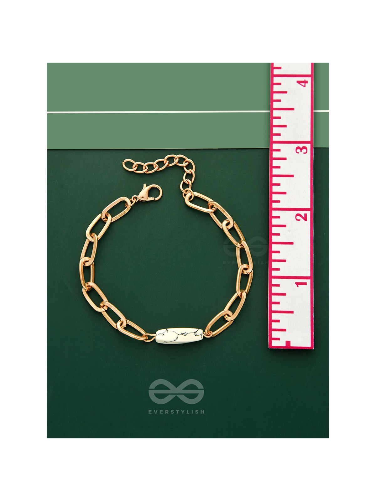 The Chain Reaction- Golden Stone Bracelet