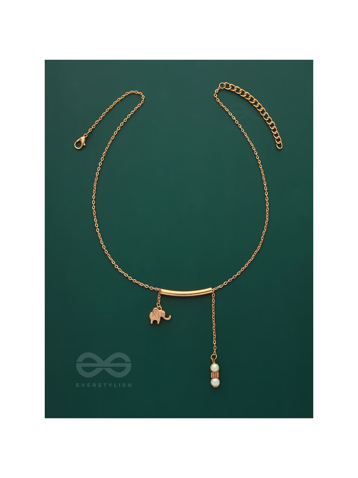 The Ivory Dreamcatcher- Golden Bead Necklace With Anti-Tarnish Coating 