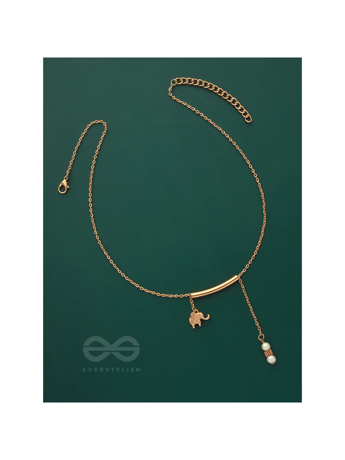 The Ivory Dreamcatcher- Golden Bead Necklace With Anti-Tarnish Coating 