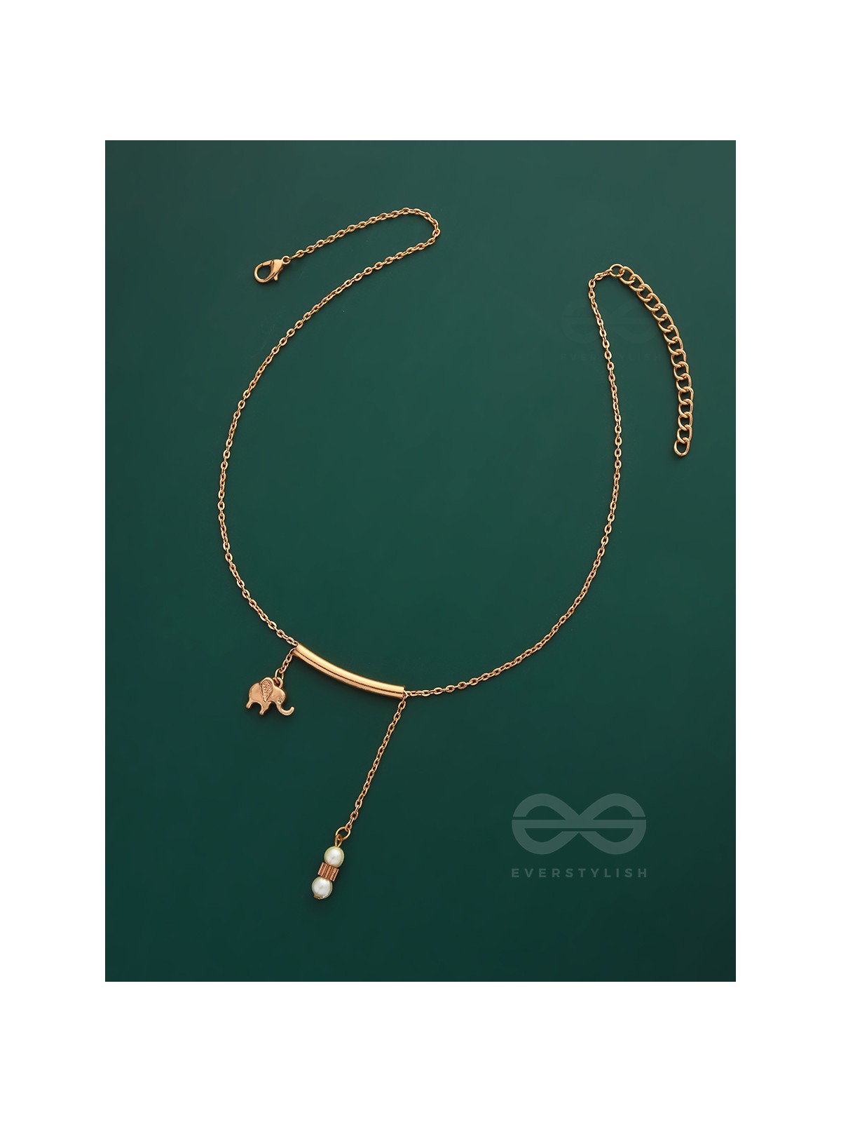 The Ivory Dreamcatcher- Golden Bead Necklace With Anti-Tarnish Coating 
