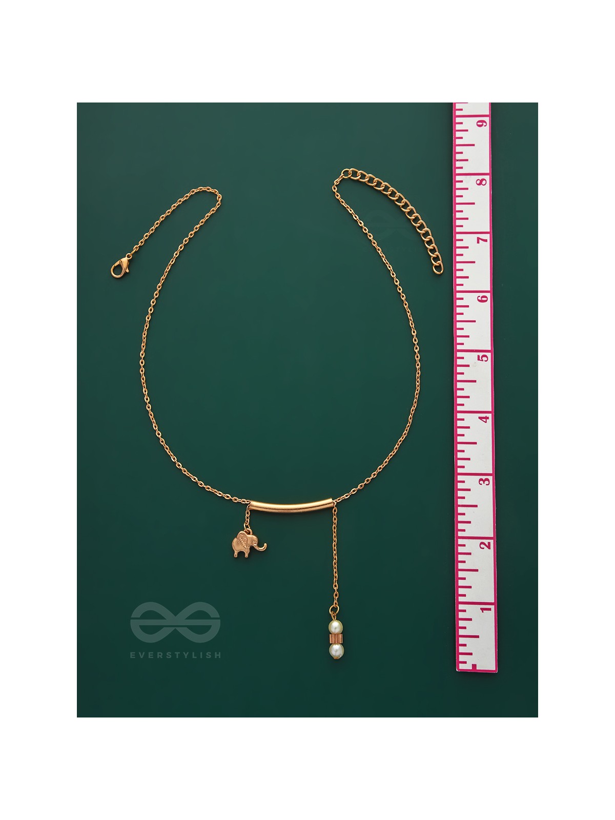 The Ivory Dreamcatcher- Golden Bead Necklace With Anti-Tarnish Coating 