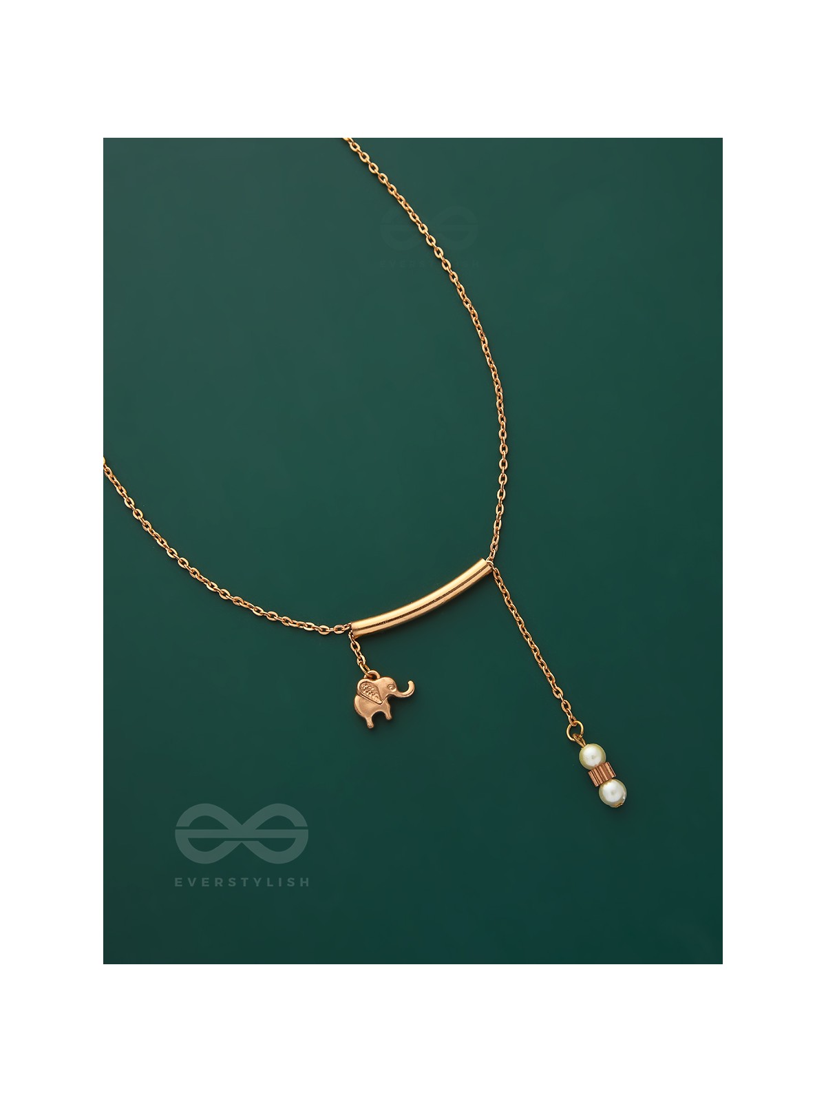 The Ivory Dreamcatcher- Golden Bead Necklace With Anti-Tarnish Coating 