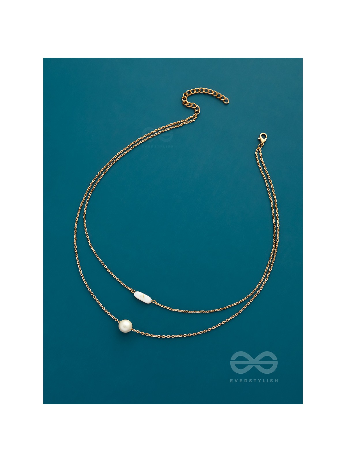 The Classic Romance- Golden Layered Necklace With Anti-Tarnish Coating