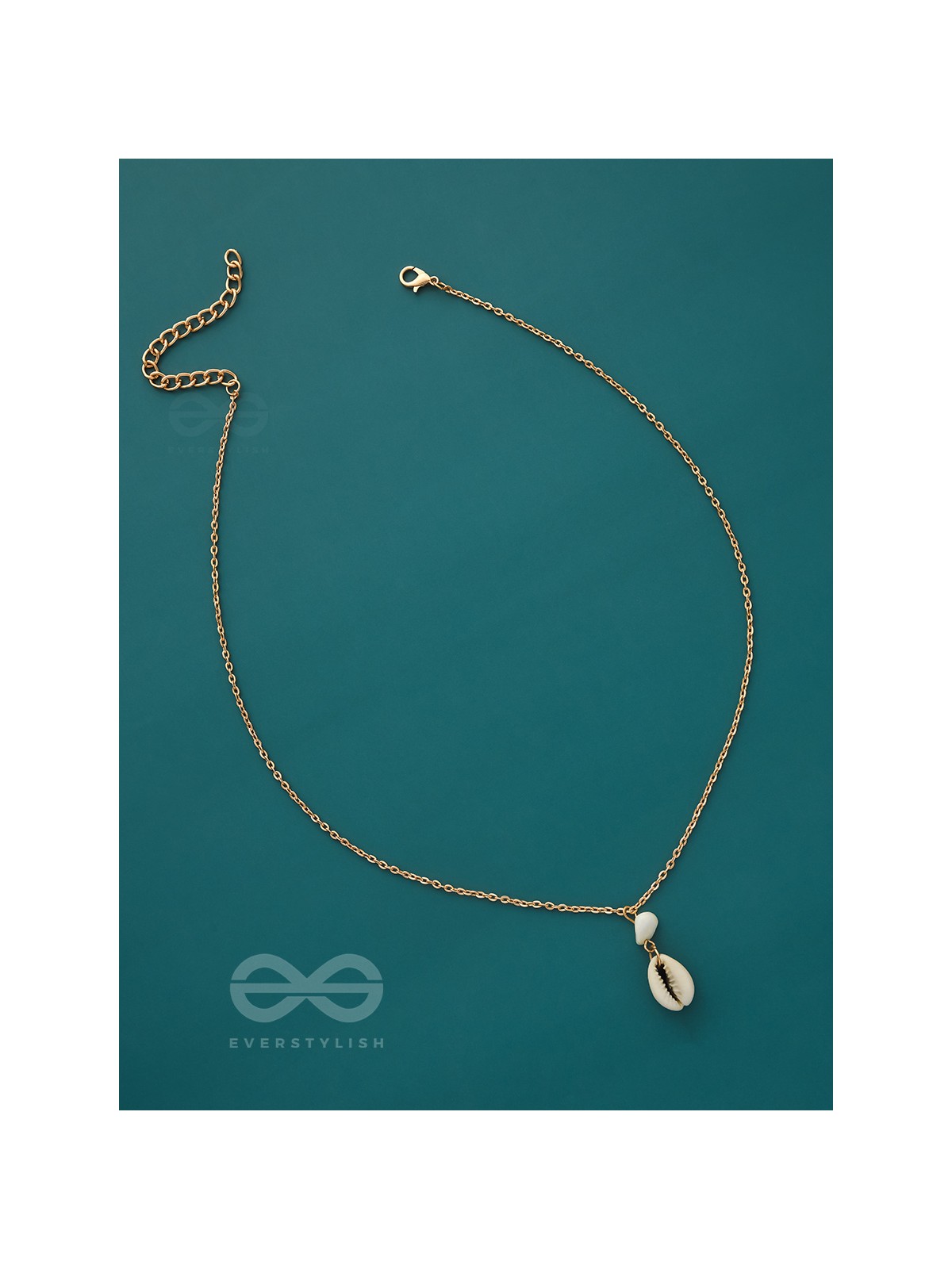 Beach Nostalgia- Golden Seashell Necklace With Anti-Tarnish Coating