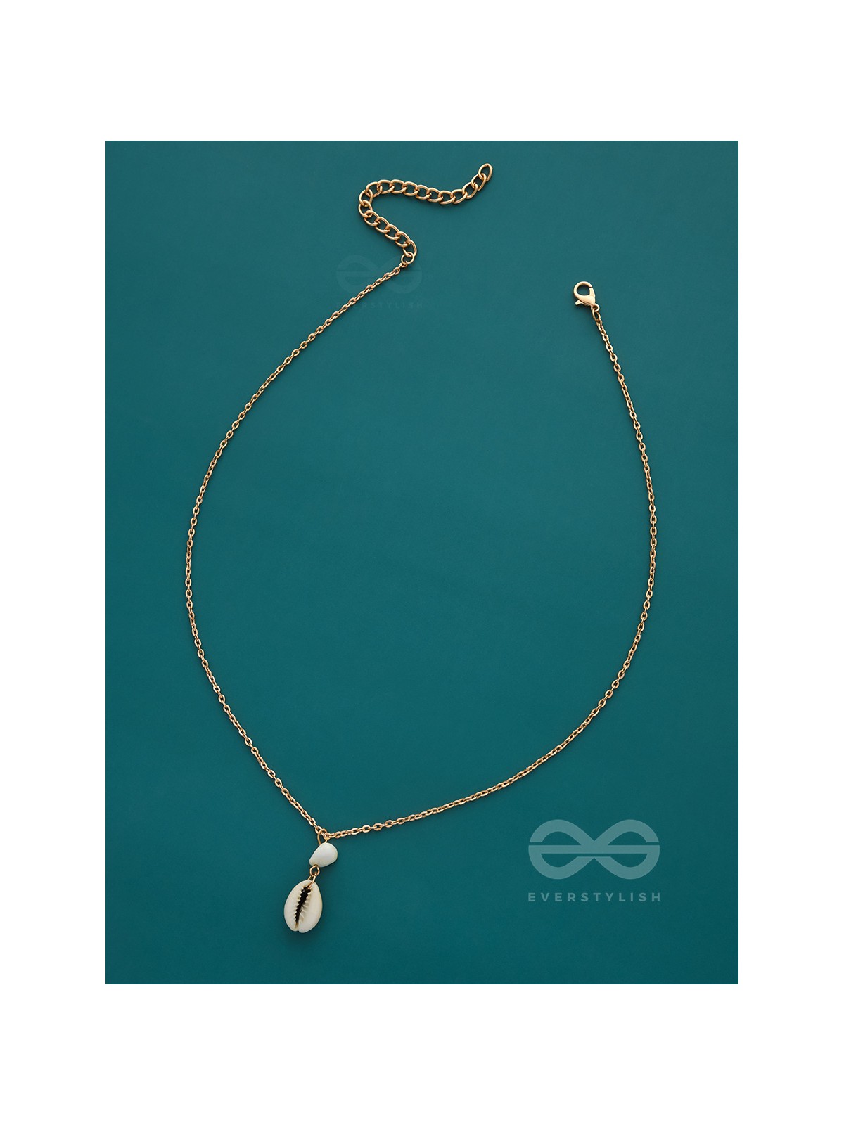 Beach Nostalgia- Golden Seashell Necklace With Anti-Tarnish Coating