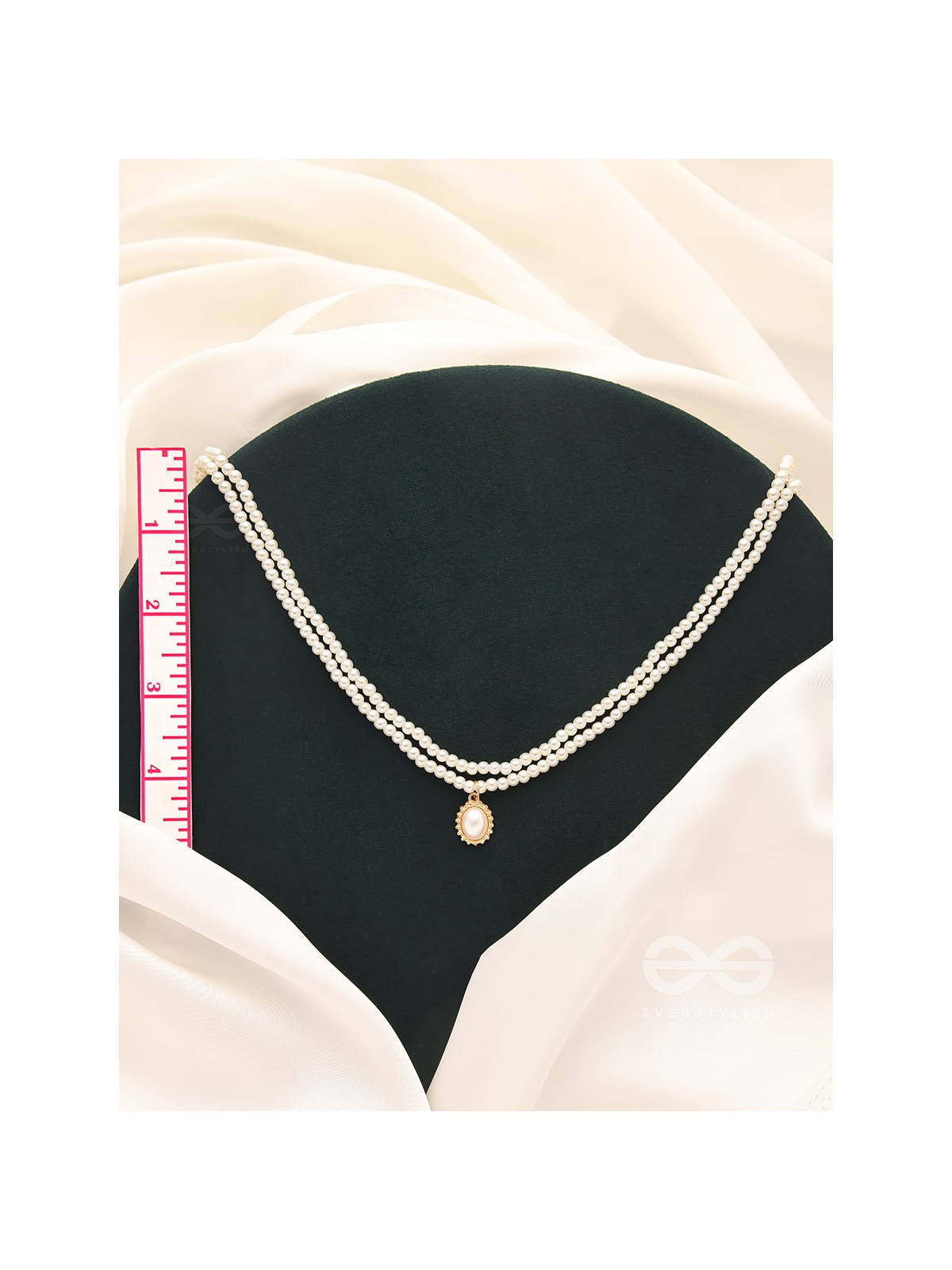 The Moonglade- White and Golden Pearl Necklace