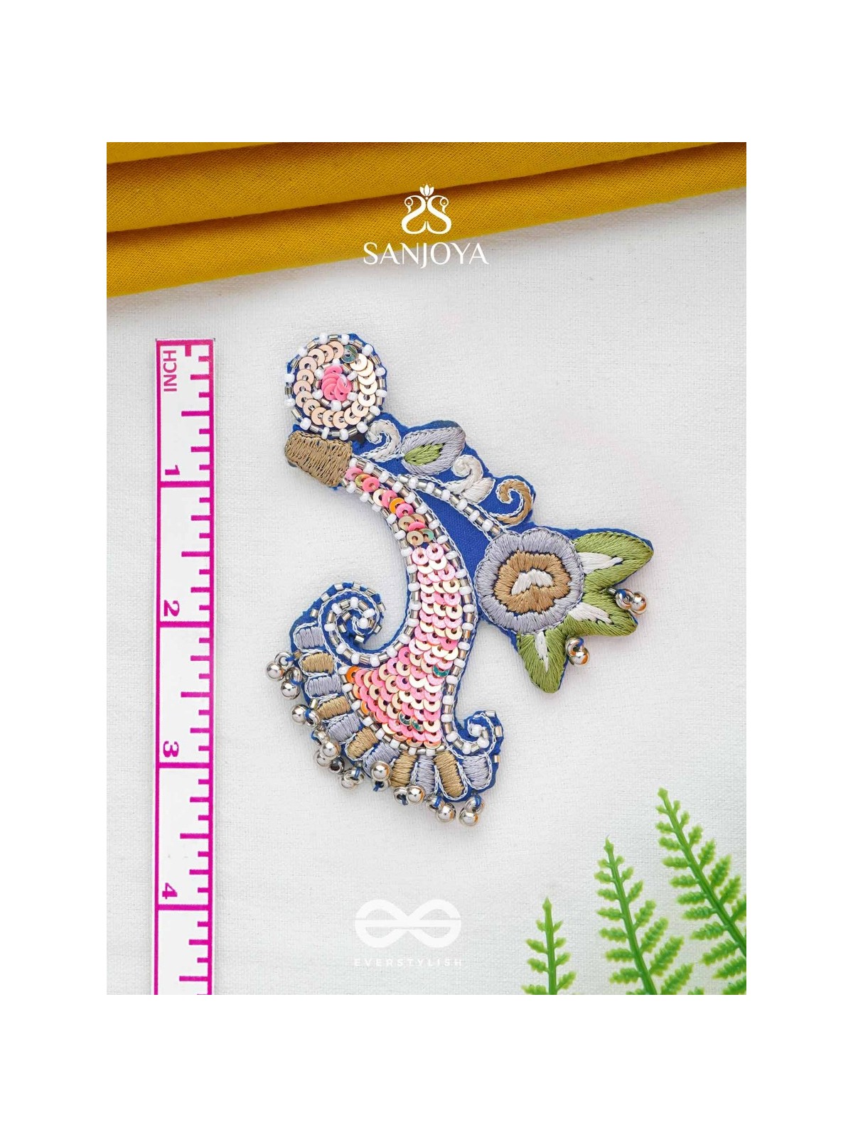 Alankar - The Decorated - Sequins, Beads And Resham Hand Embroidered Earrings (Multicolor)