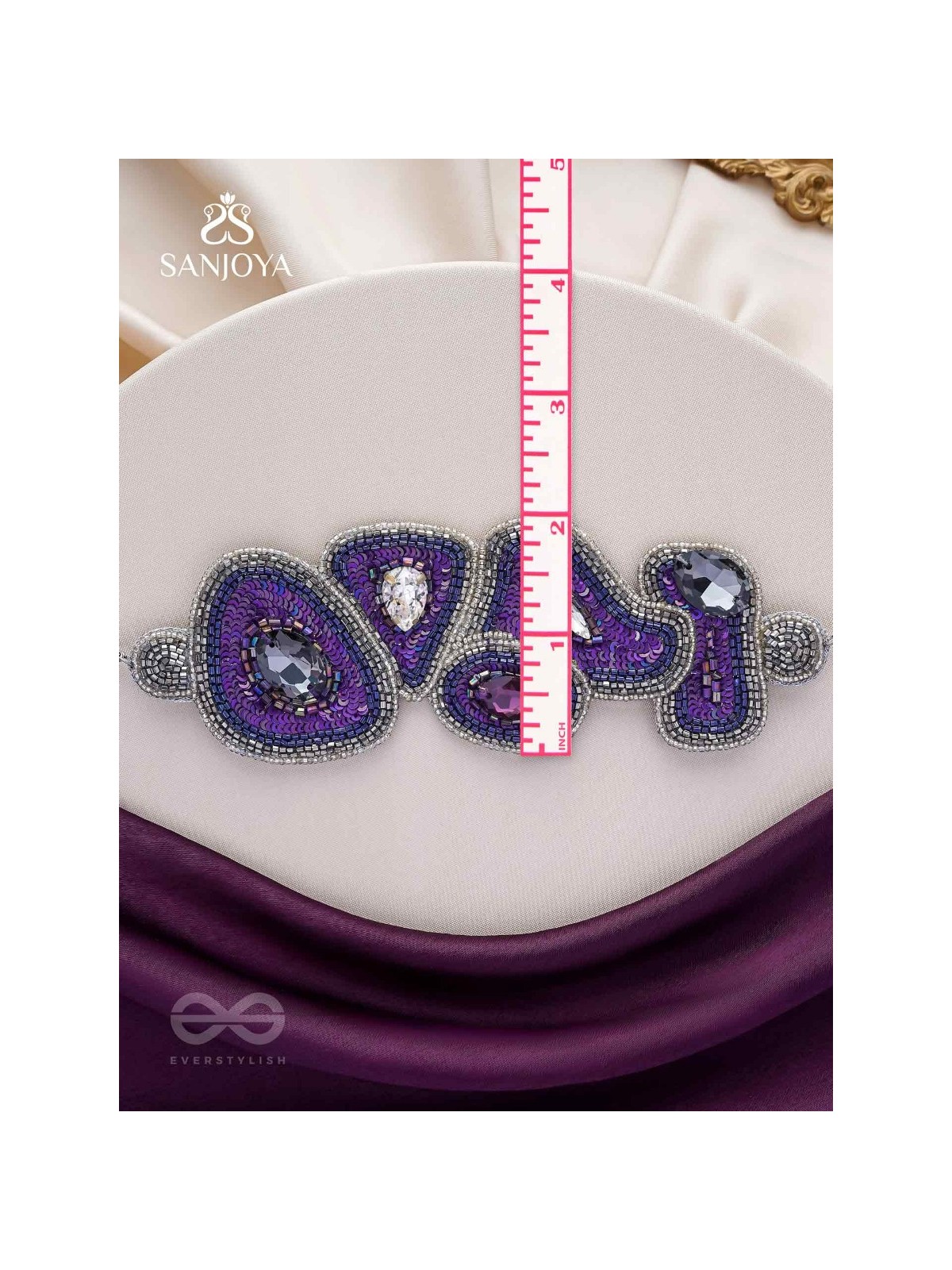 Kimaya - The Divine - Sequins, Cutdana And Stone Hand Embroidered Choker Neckpiece