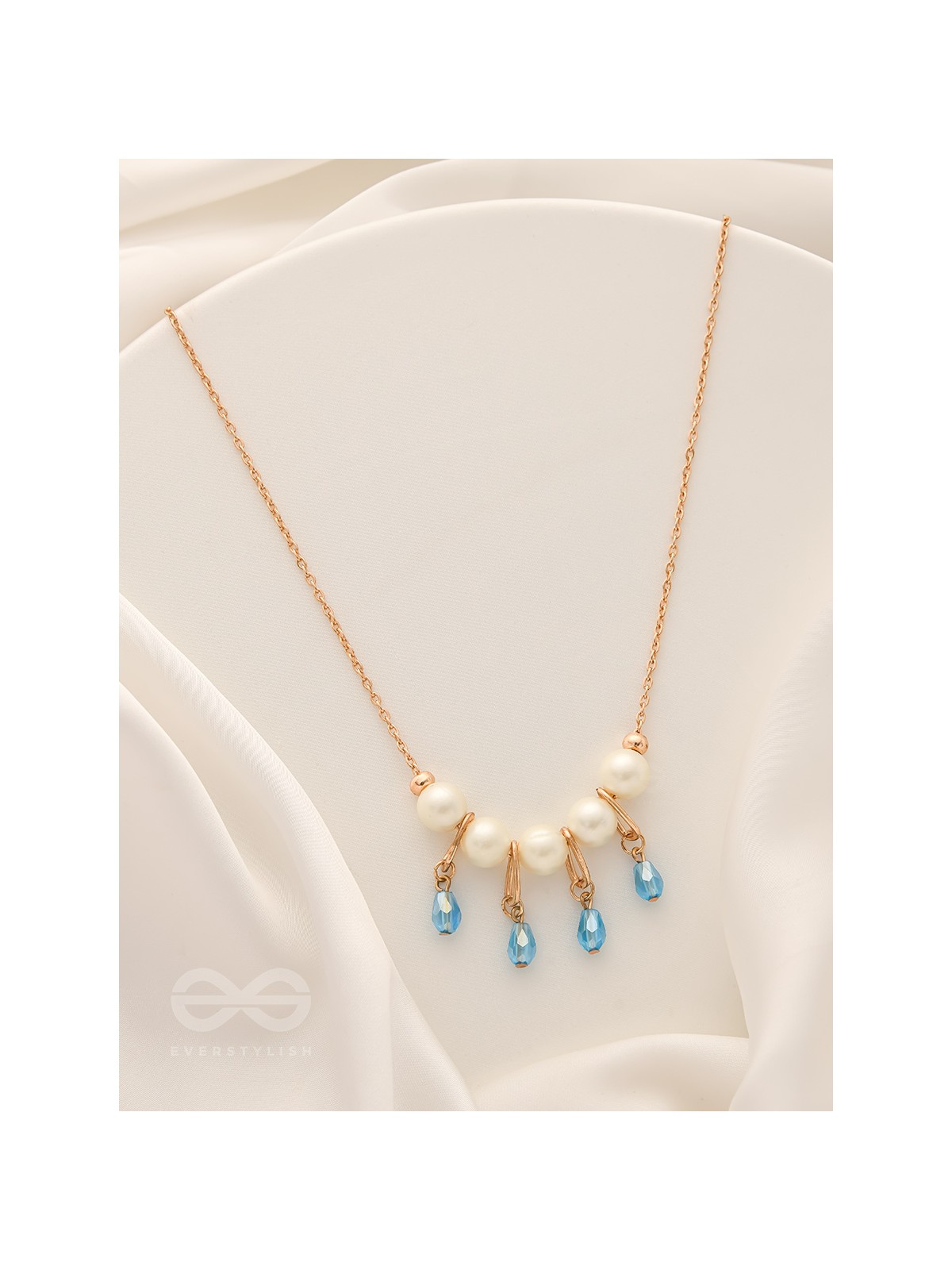 Celestial Showers- Golden Pearls and Beads Necklace
