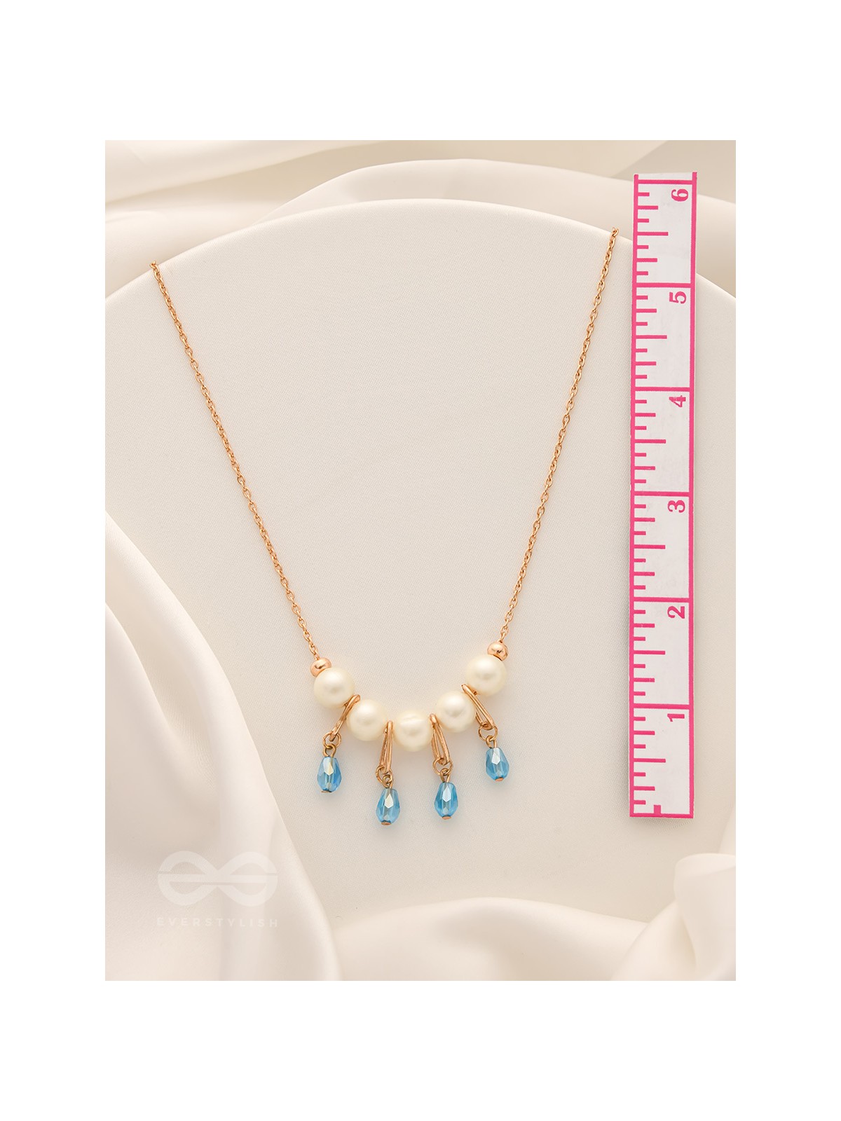 Celestial Showers- Golden Pearls and Beads Necklace