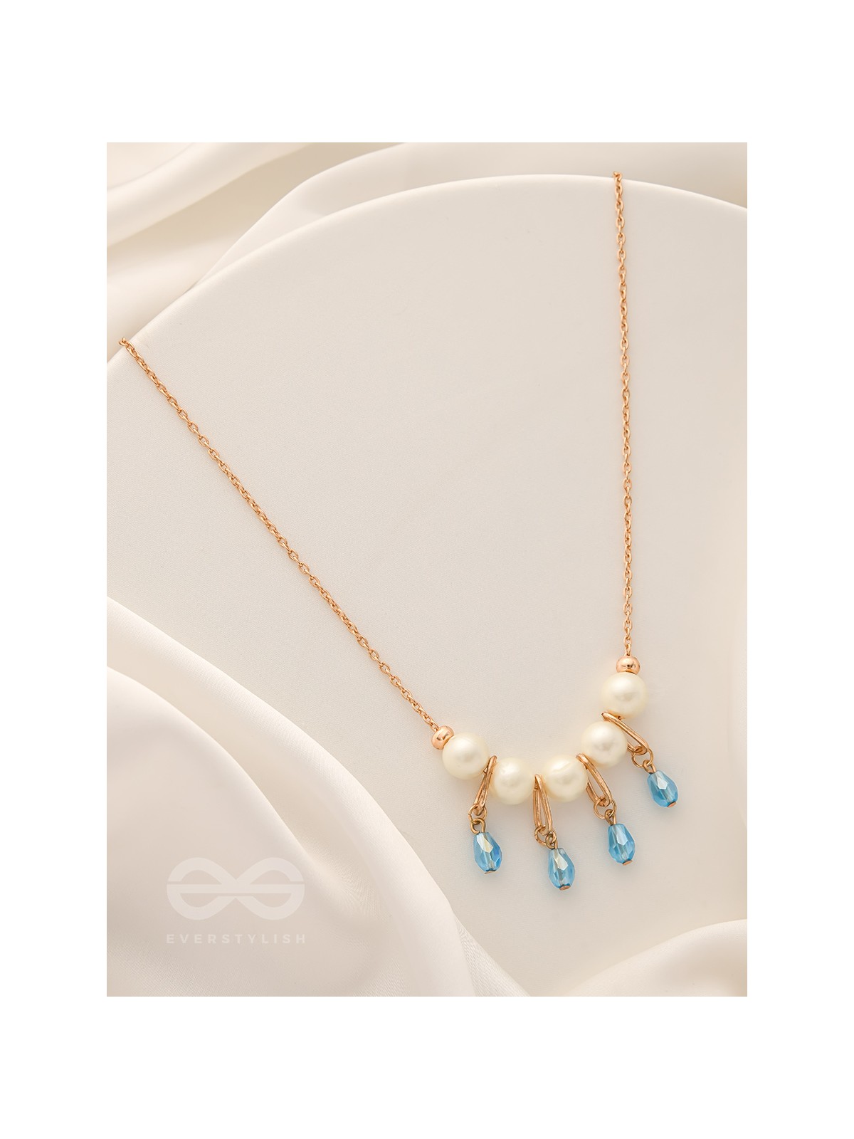 Celestial Showers- Golden Pearls and Beads Necklace